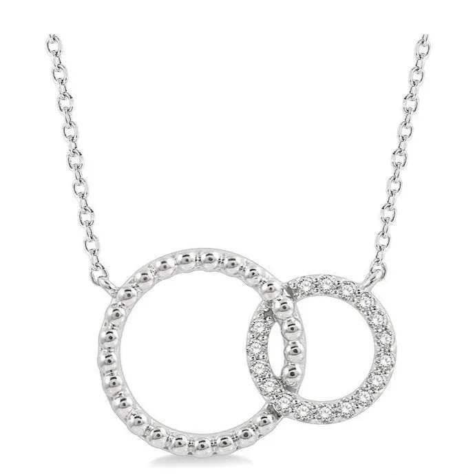 Double Circle Diamond Necklace