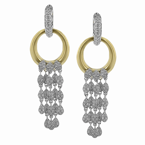 Drop Earrings in 18k Gold with Diamonds LE4710 WHITE 18K X 2T