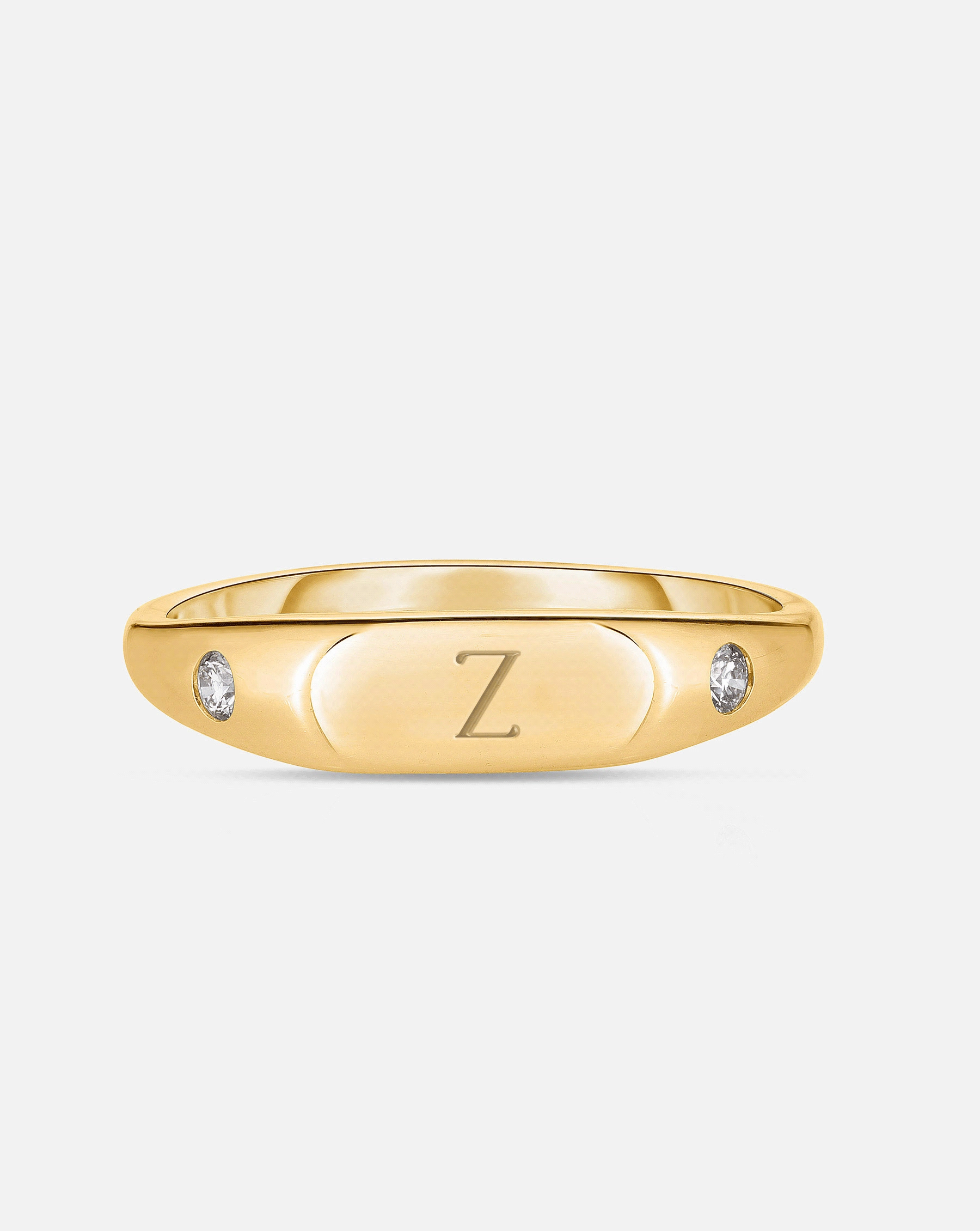 Duo Diamond Signet Ring