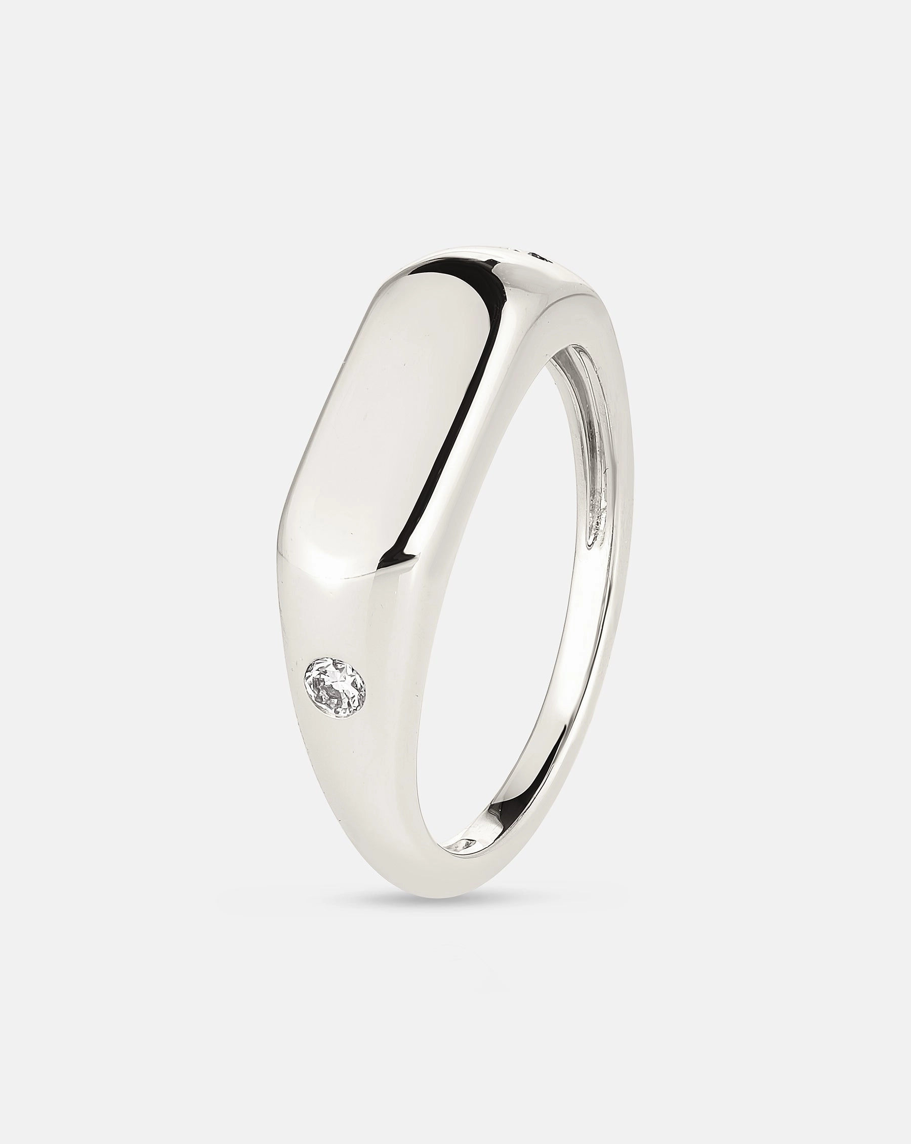 Duo Diamond Signet Ring