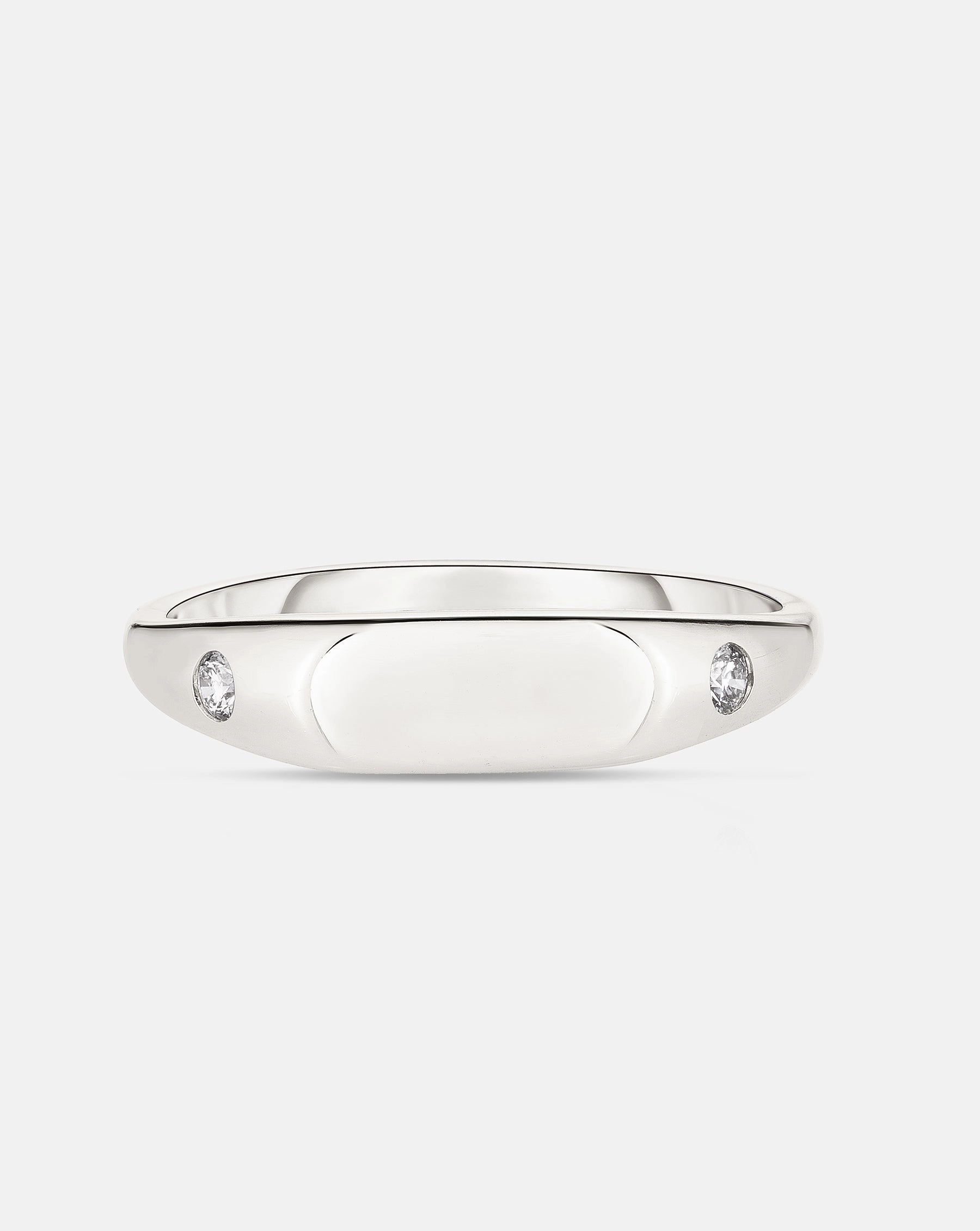Duo Diamond Signet Ring