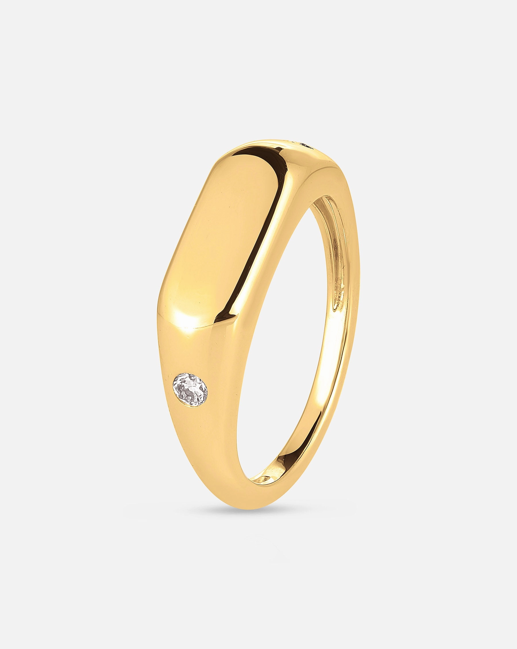 Duo Diamond Signet Ring