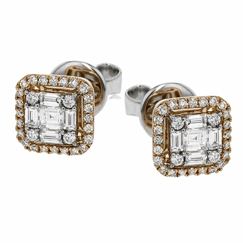 Earring Stud in 18K Gold and Diamonds LE4452_WHITE-ROSE_18K_X_WHITE-ROSE