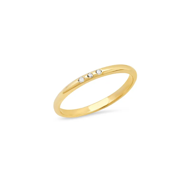 Edith Band with 3 Diamond Accents