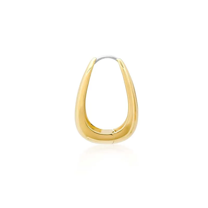 Elongated Teardrop Huggies