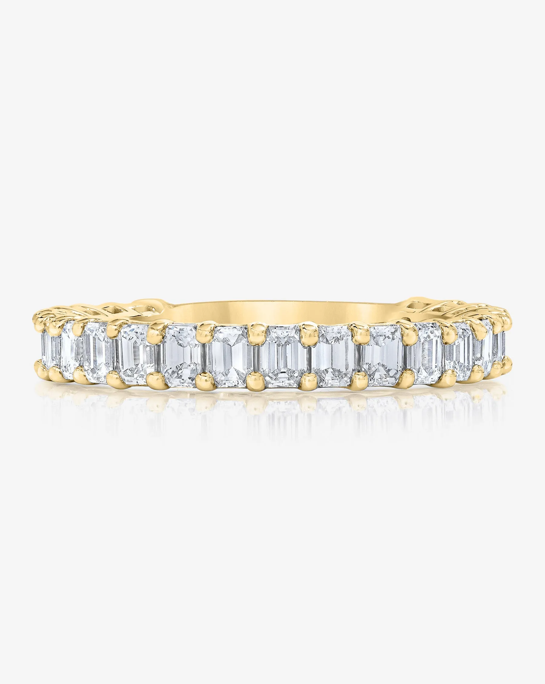 Emerald 3/4 Lab Diamond Band
