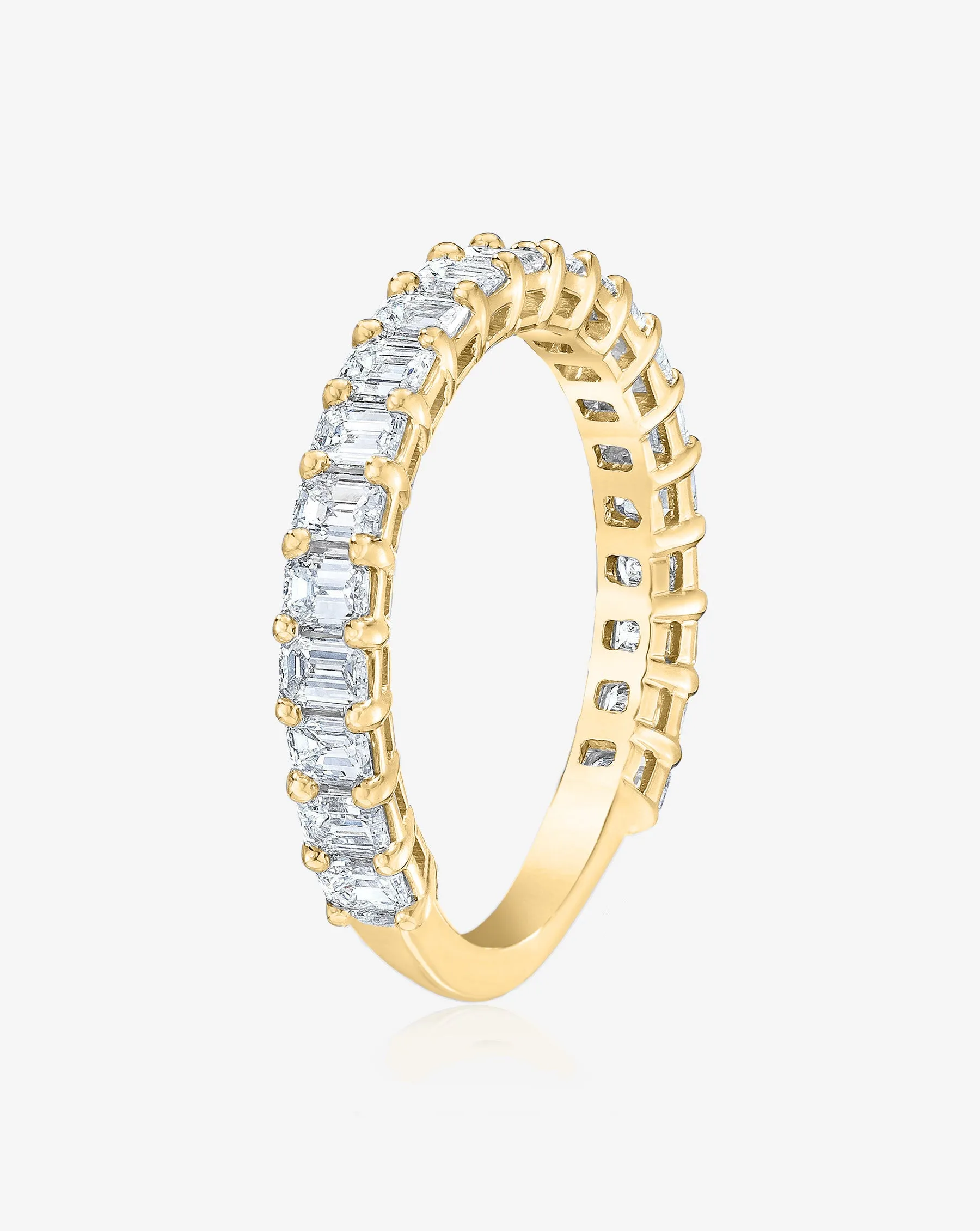 Emerald 3/4 Lab Diamond Band