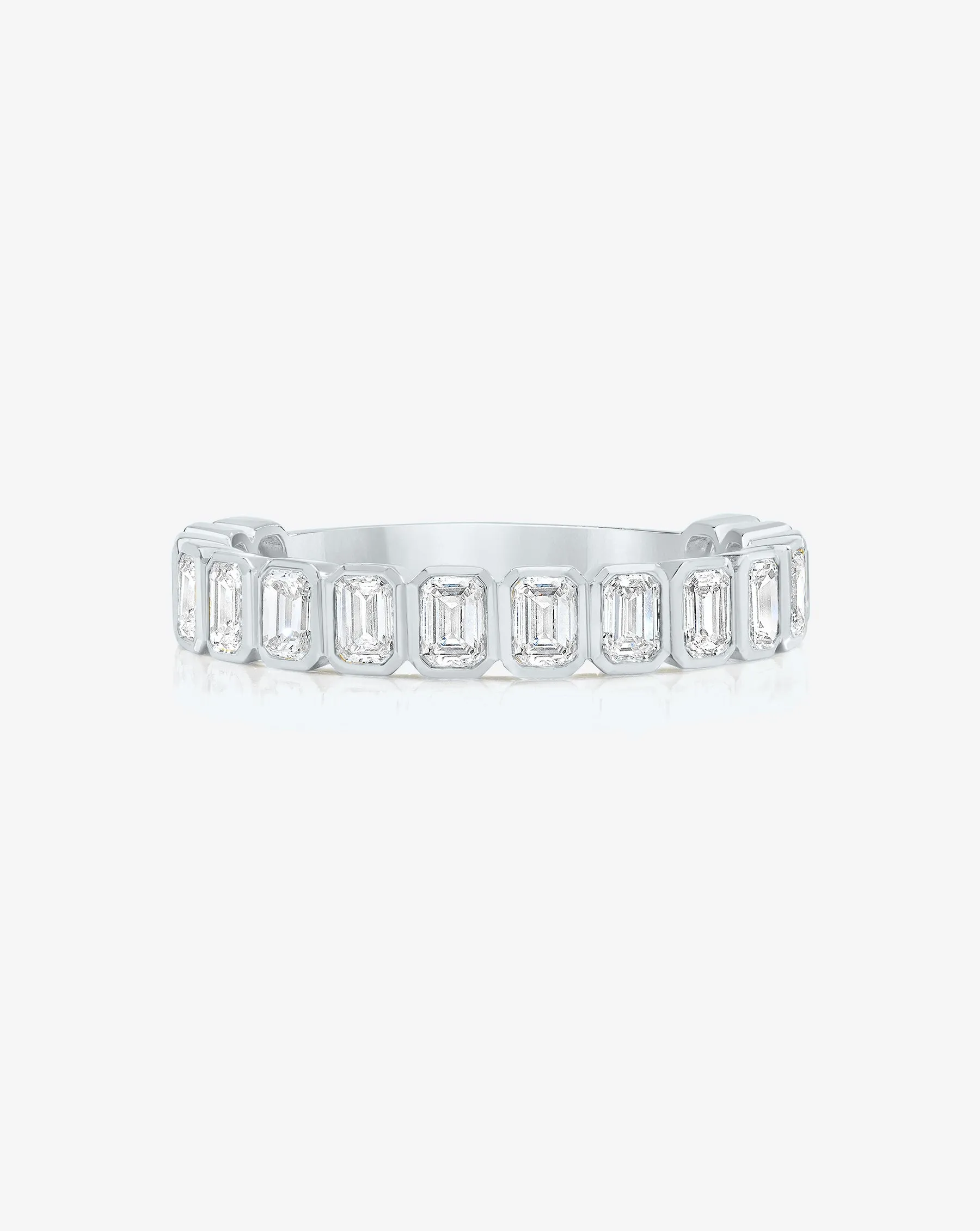 Emerald Bezel 3/4 Diamond Band