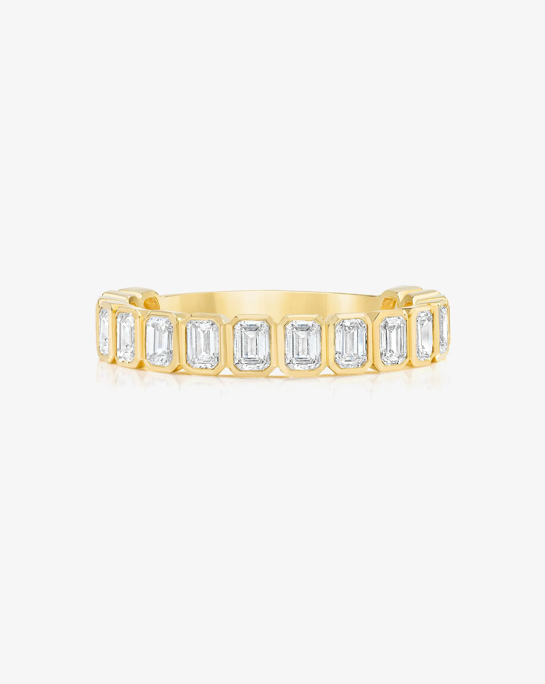Emerald Bezel 3/4 Diamond Band