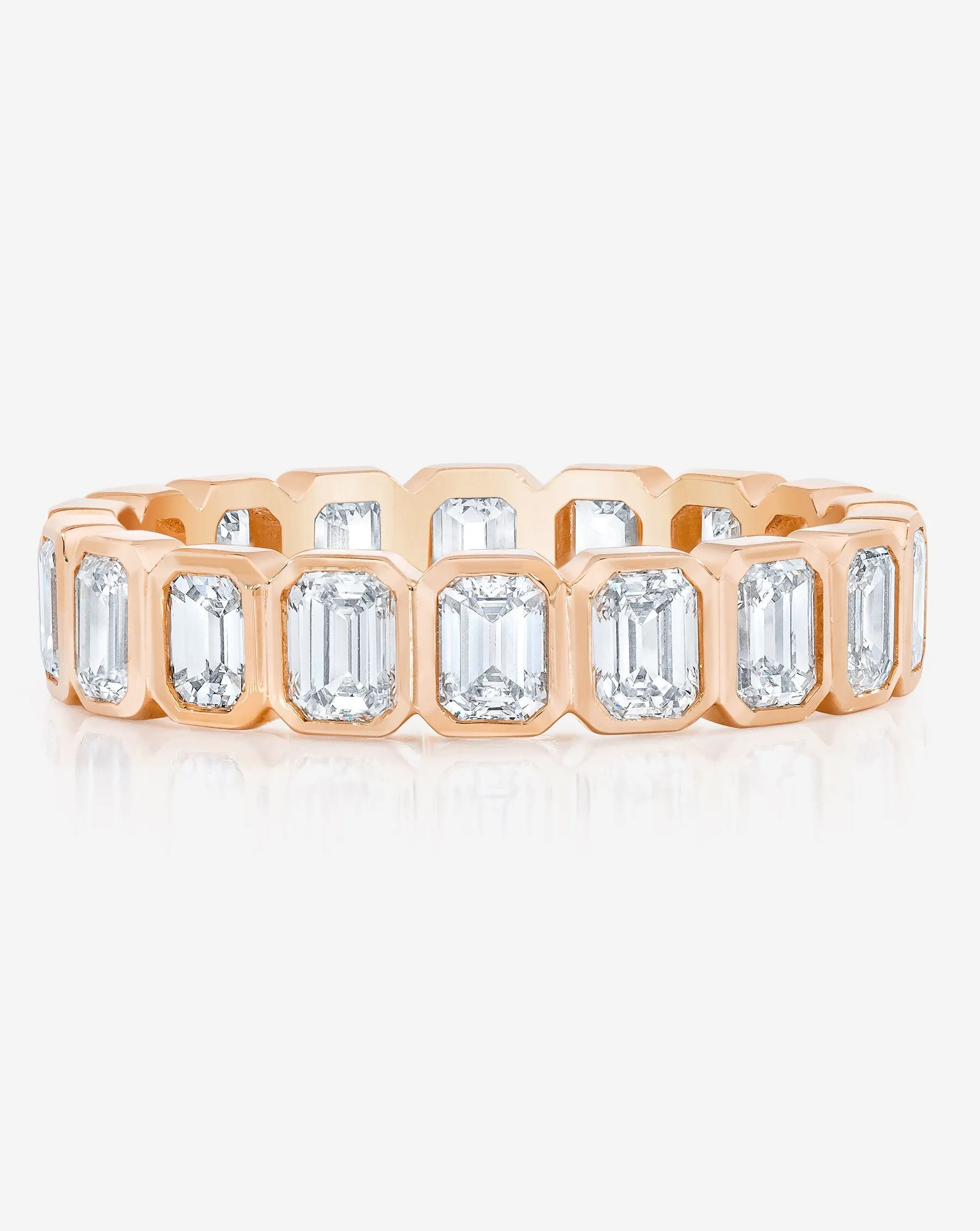 Emerald Bezel Eternity Band