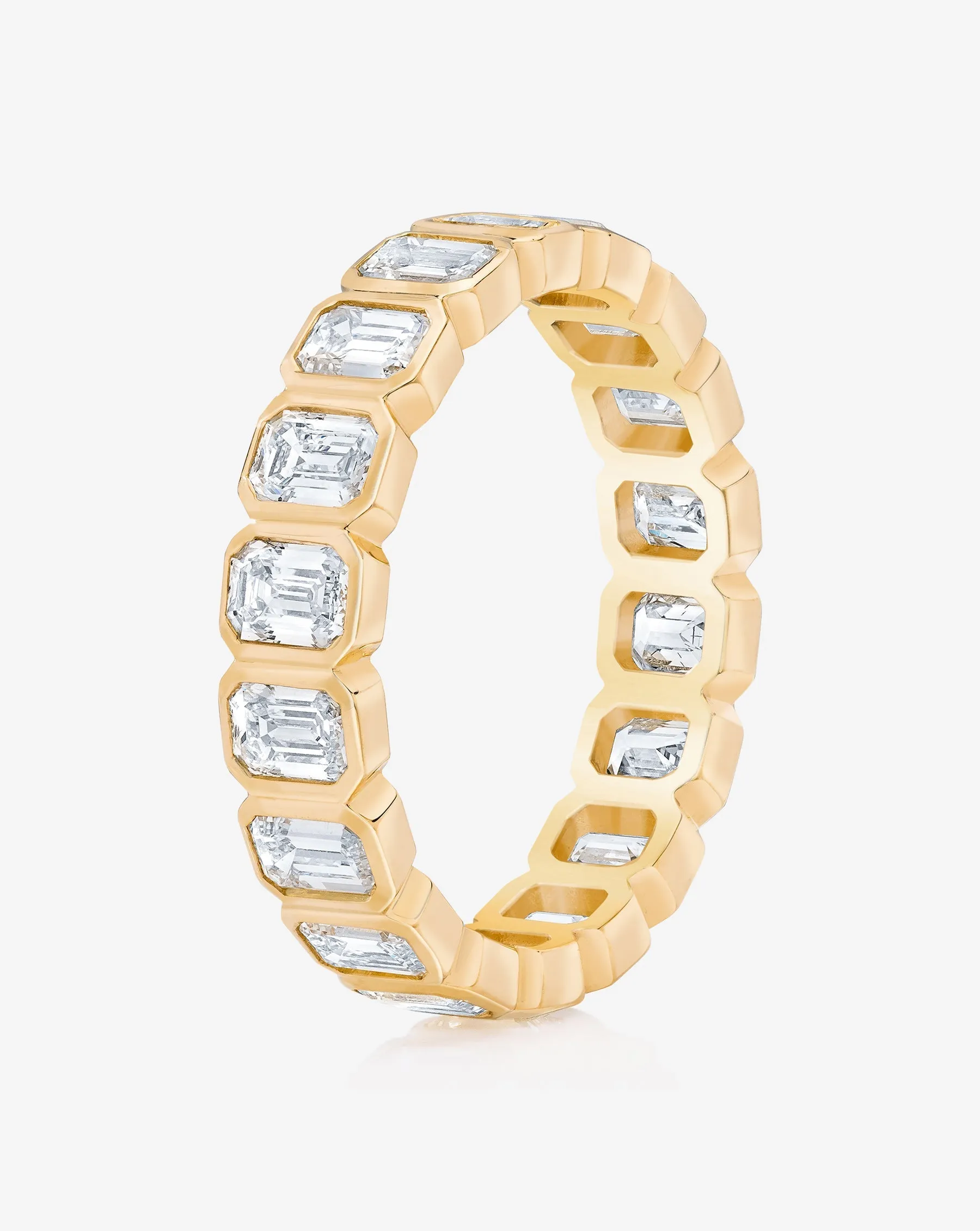 Emerald Bezel Eternity Band