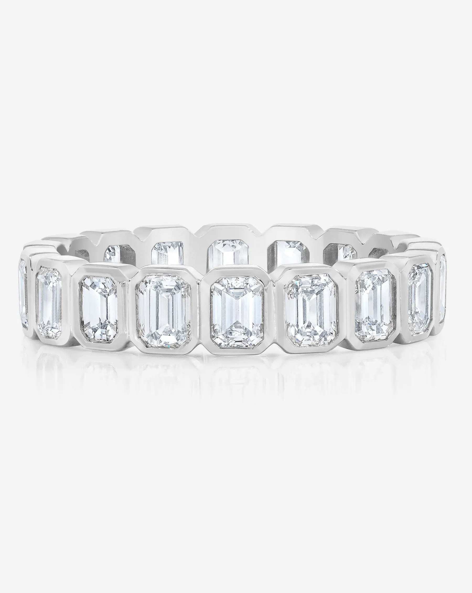 Emerald Bezel Eternity Band