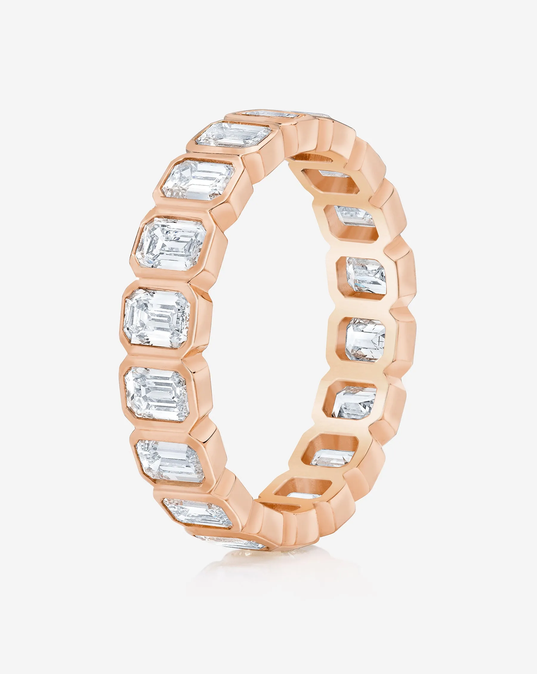 Emerald Bezel Eternity Band