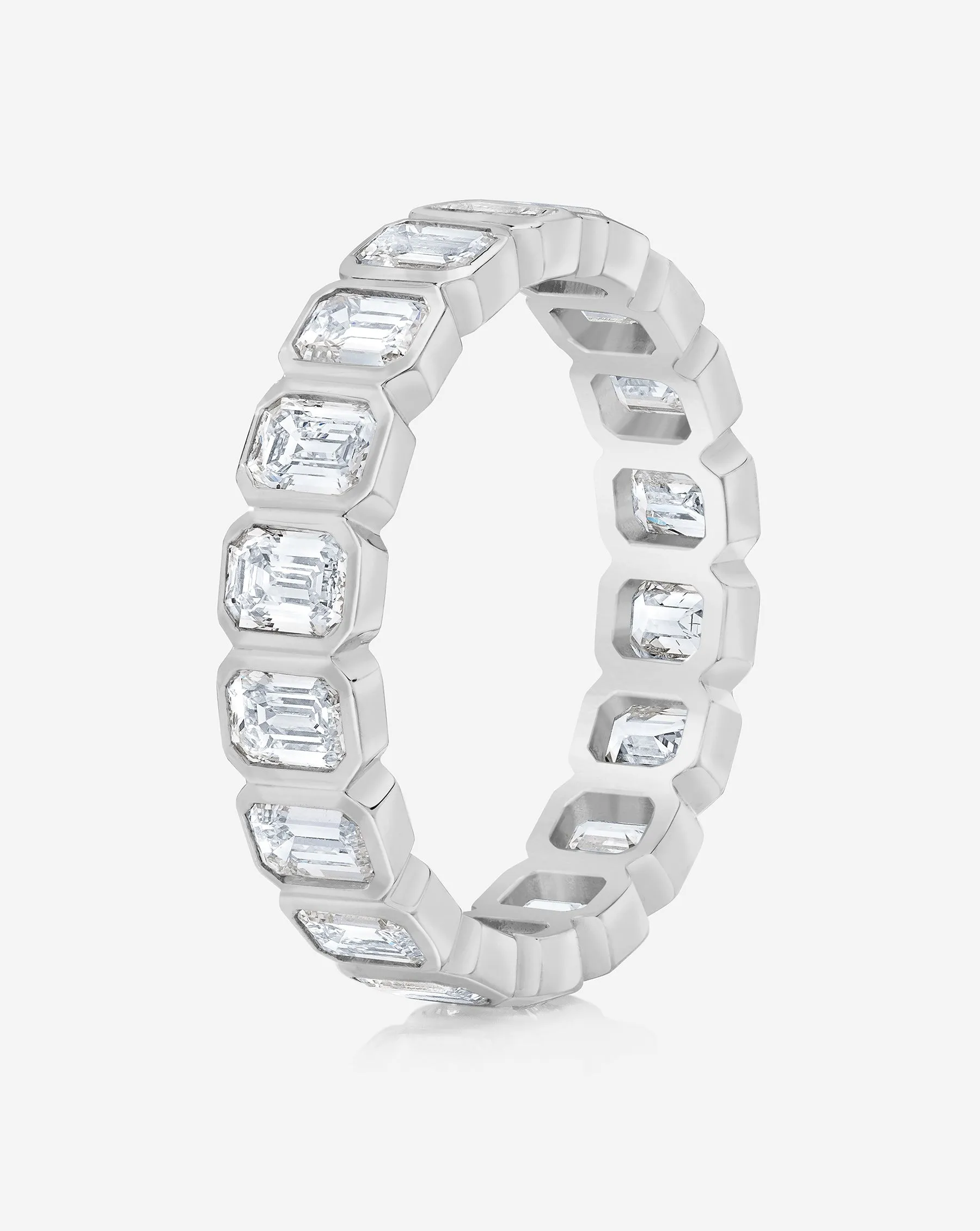 Emerald Bezel Eternity Band