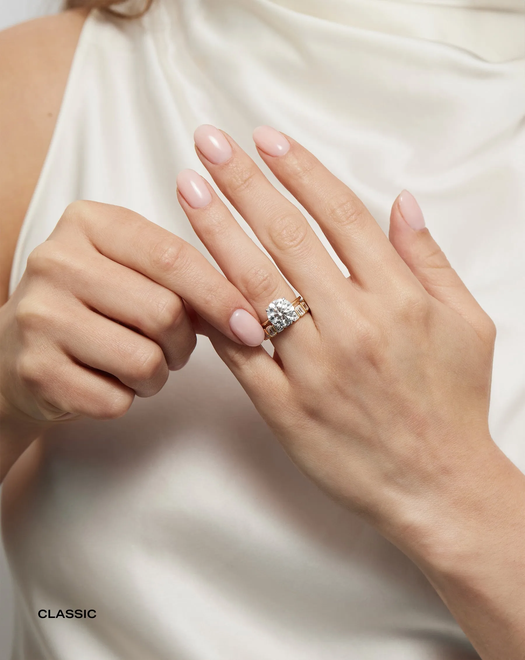 Emerald Bezel Eternity Band