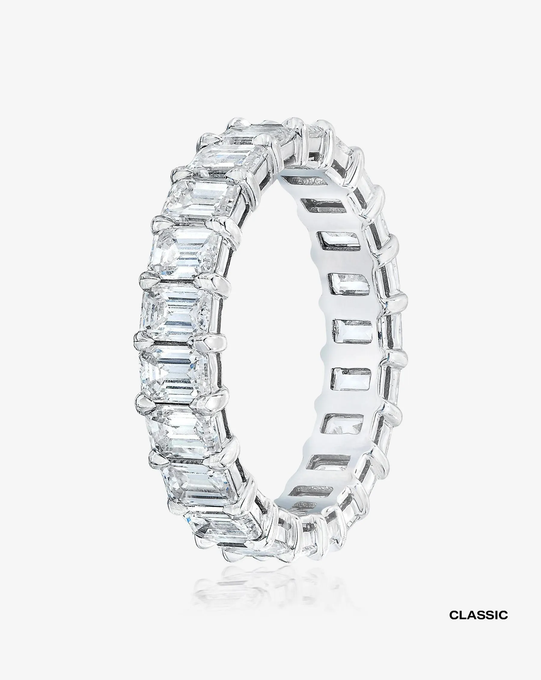 Emerald Lab Diamond Eternity Band