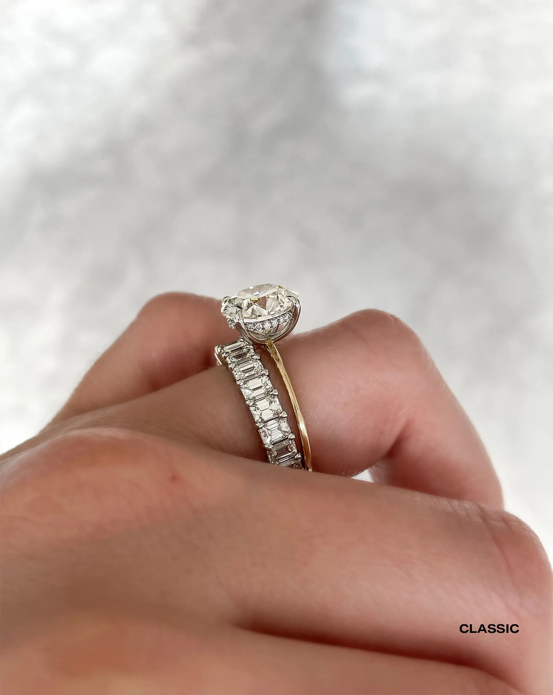 Emerald Lab Diamond Eternity Band