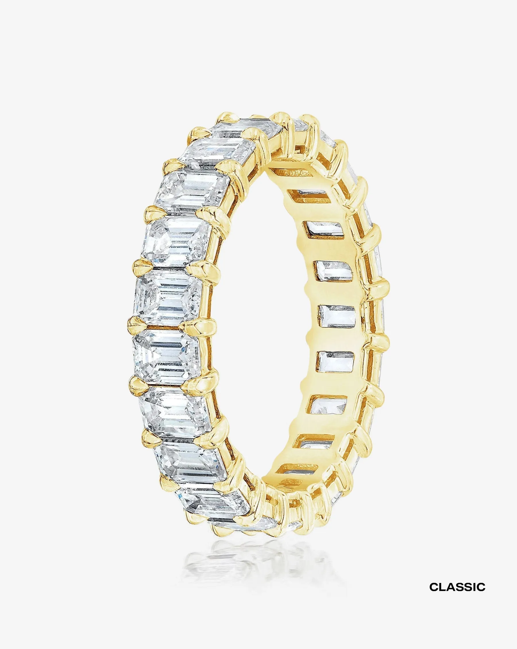Emerald Lab Diamond Eternity Band
