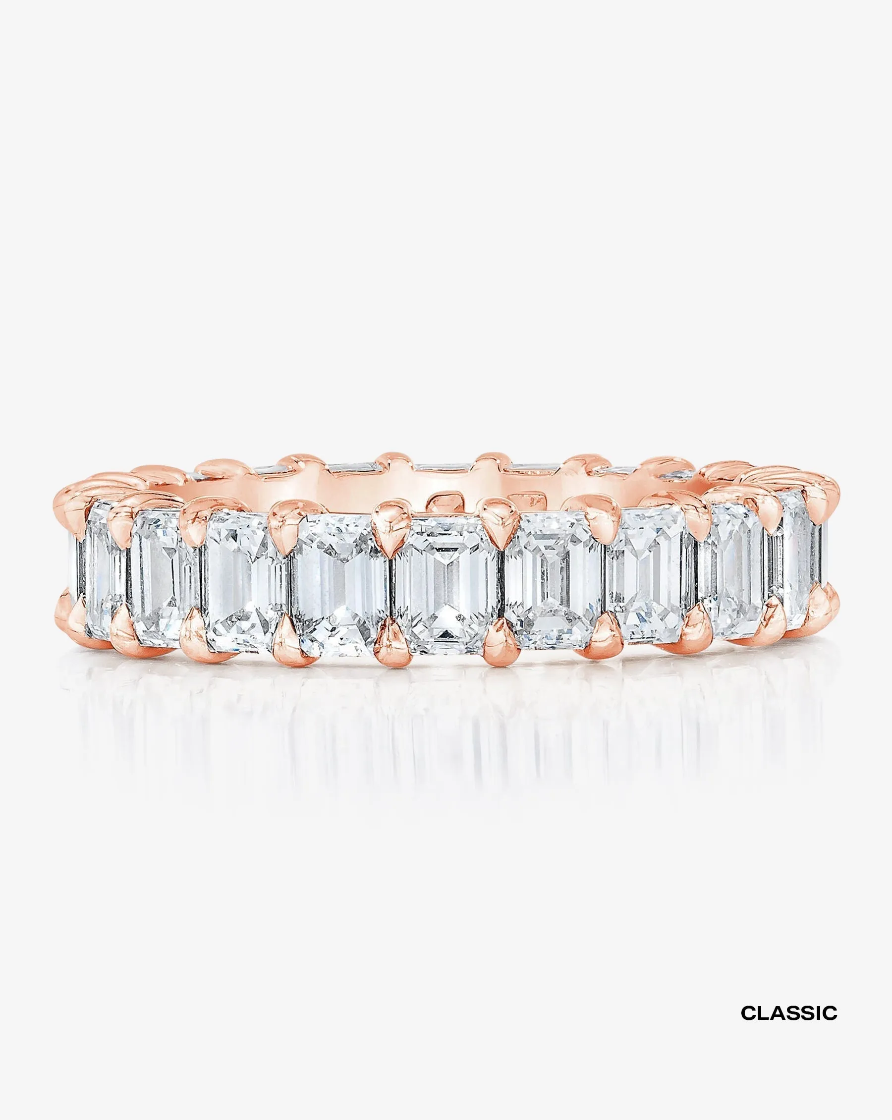 Emerald Lab Diamond Eternity Band
