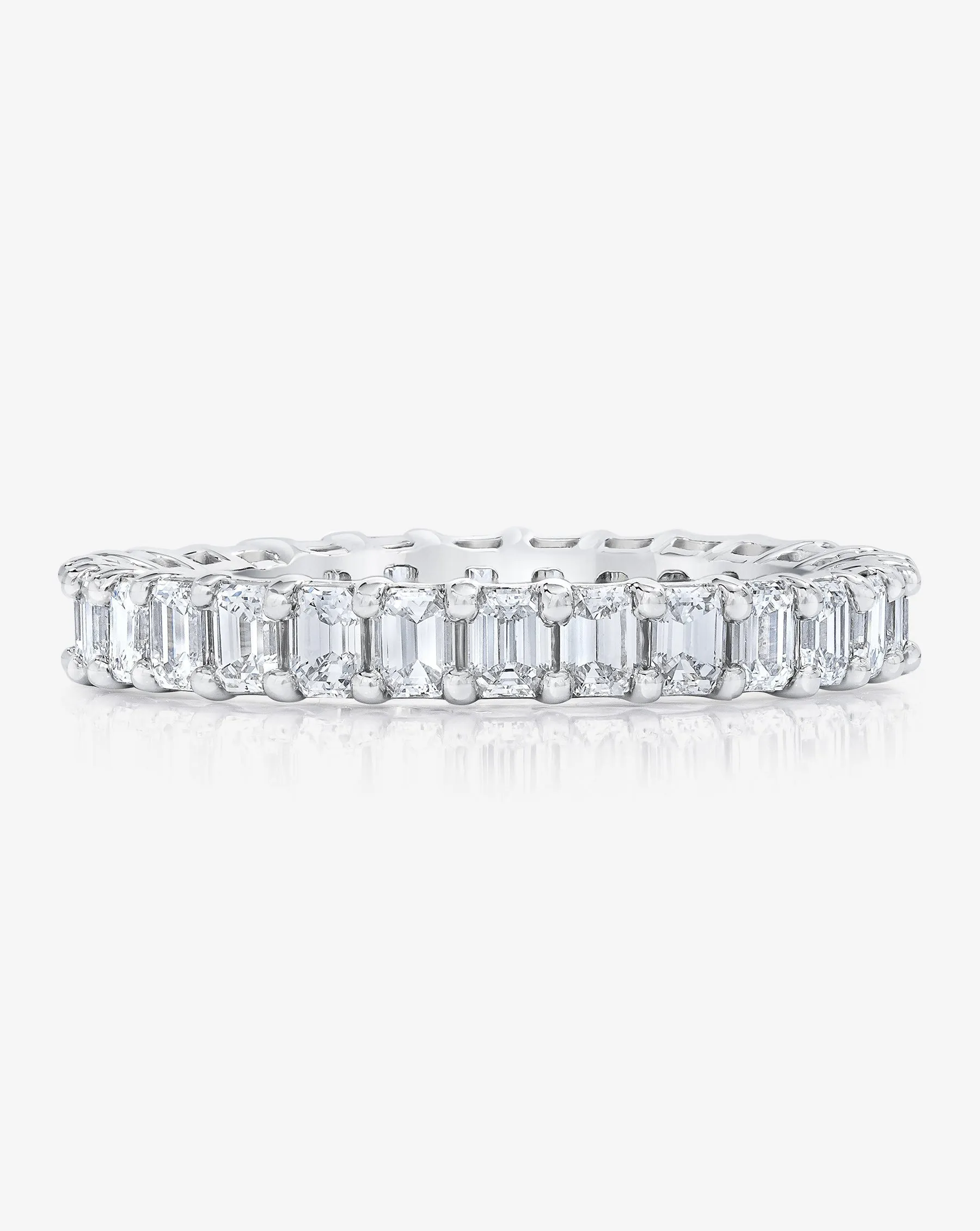 Emerald Lab Diamond Eternity Band