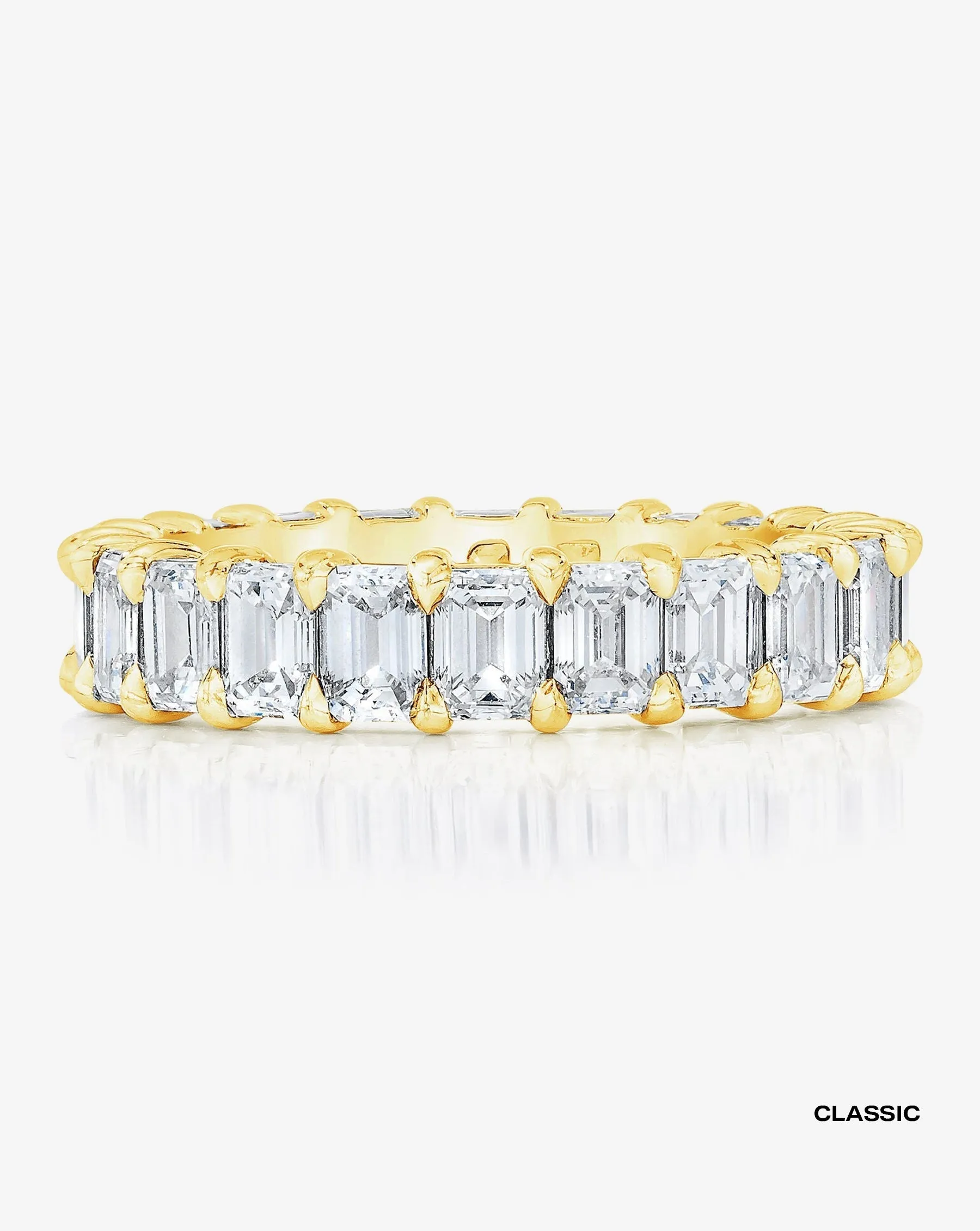Emerald Lab Diamond Eternity Band