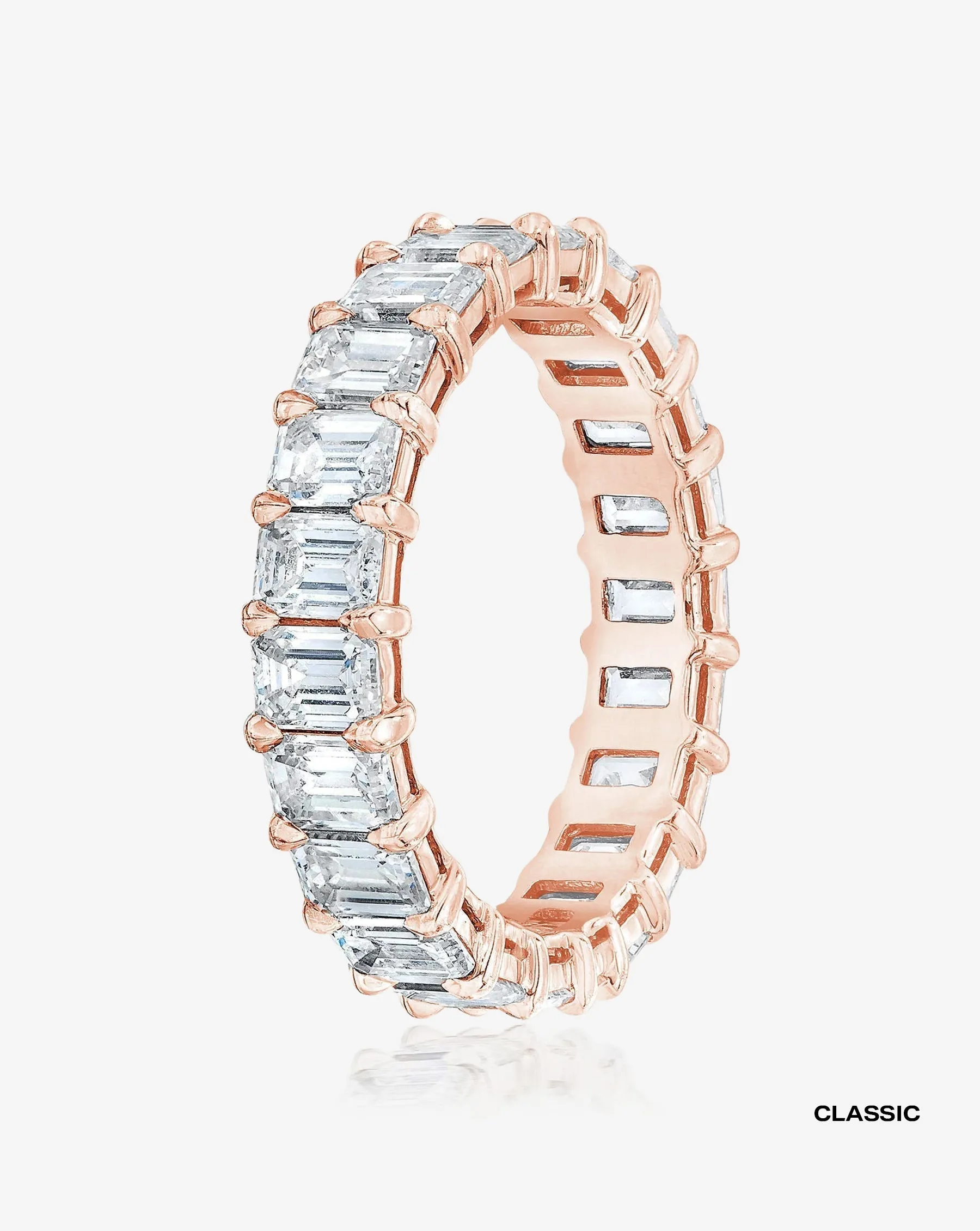 Emerald Lab Diamond Eternity Band