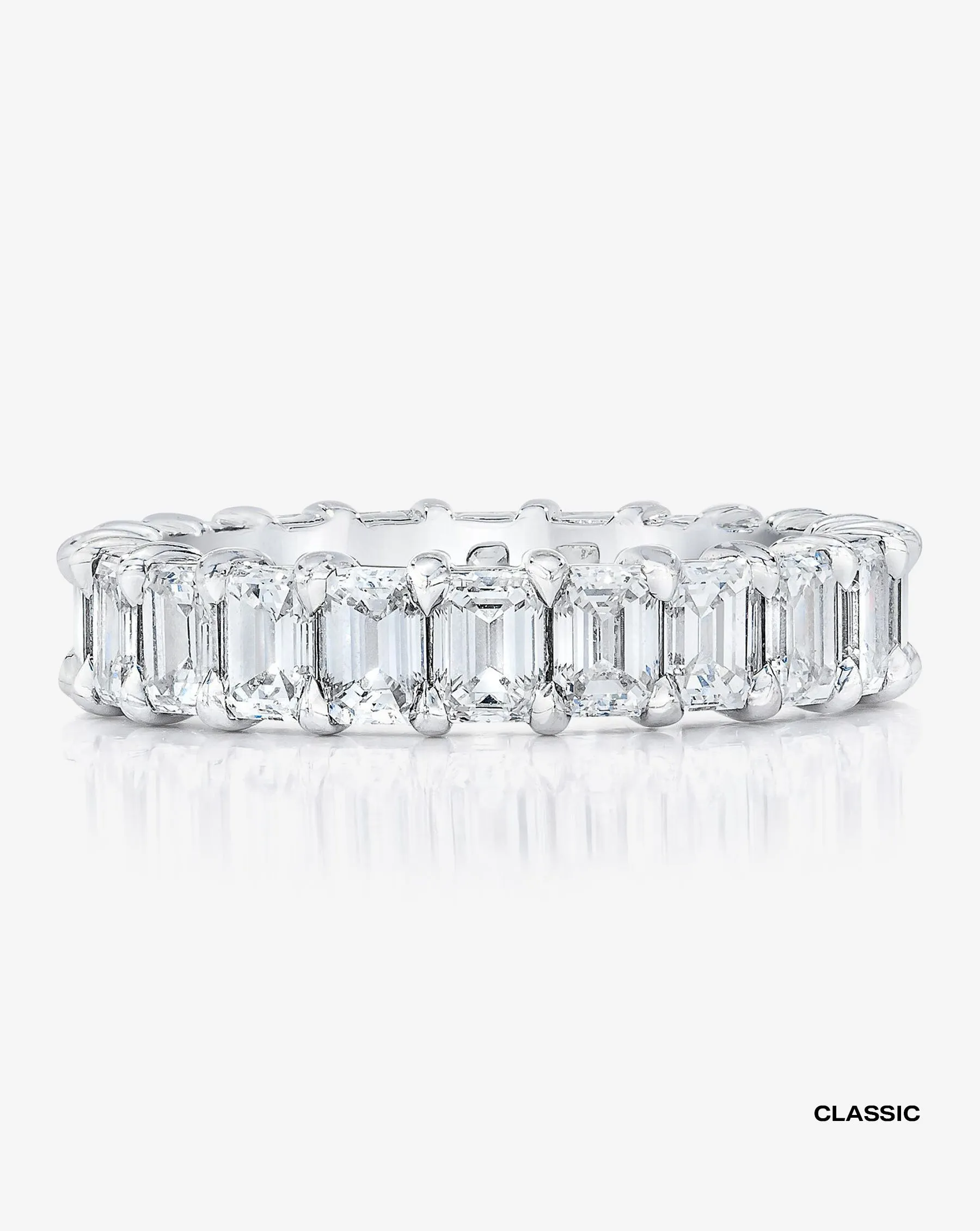Emerald Lab Diamond Eternity Band