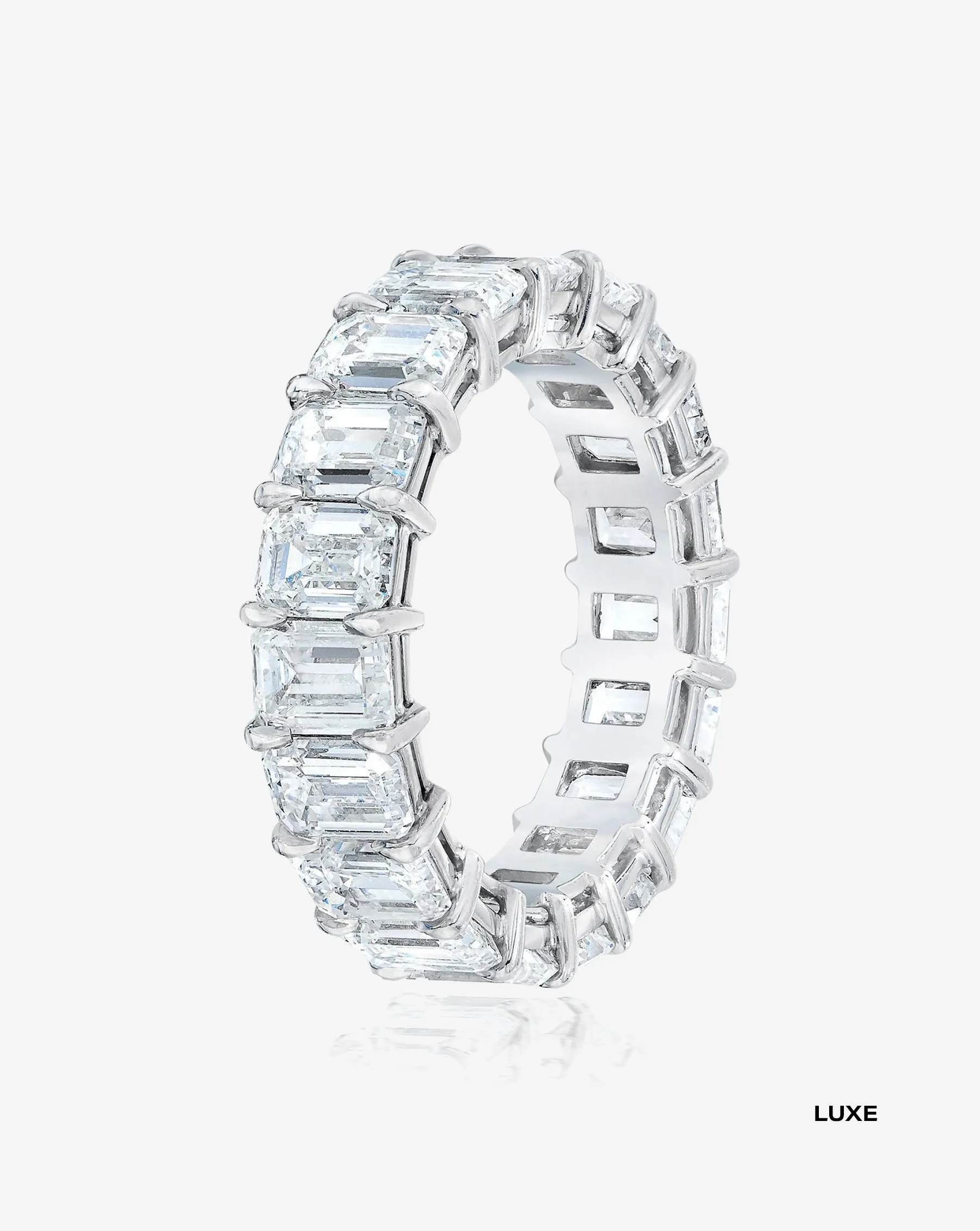 Emerald Lab Diamond Eternity Band