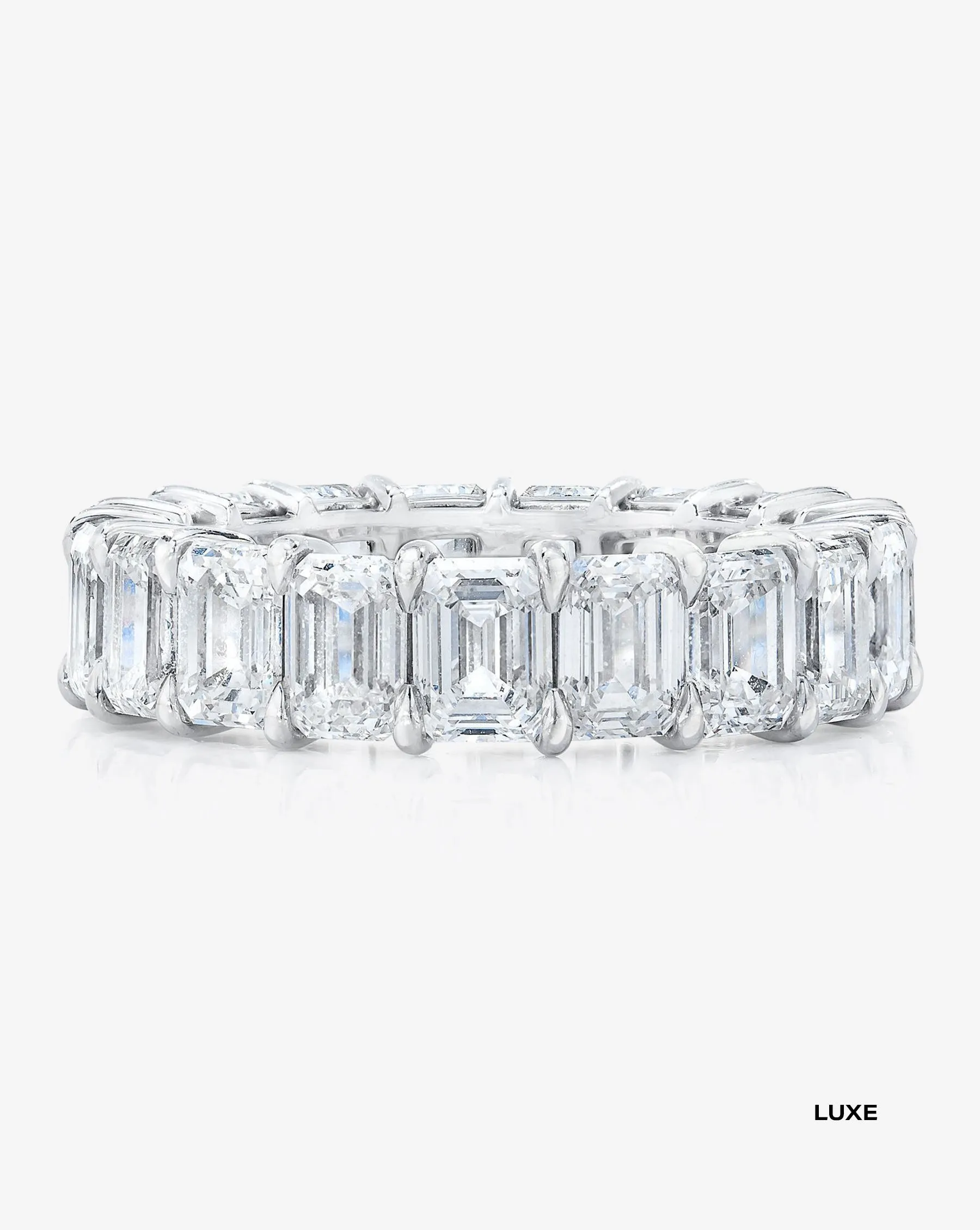 Emerald Lab Diamond Eternity Band