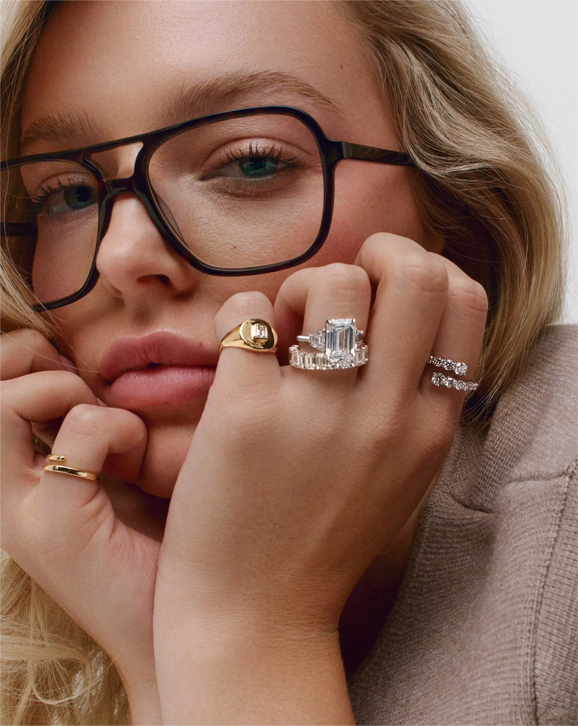 Emerald Lab Diamond Eternity Band