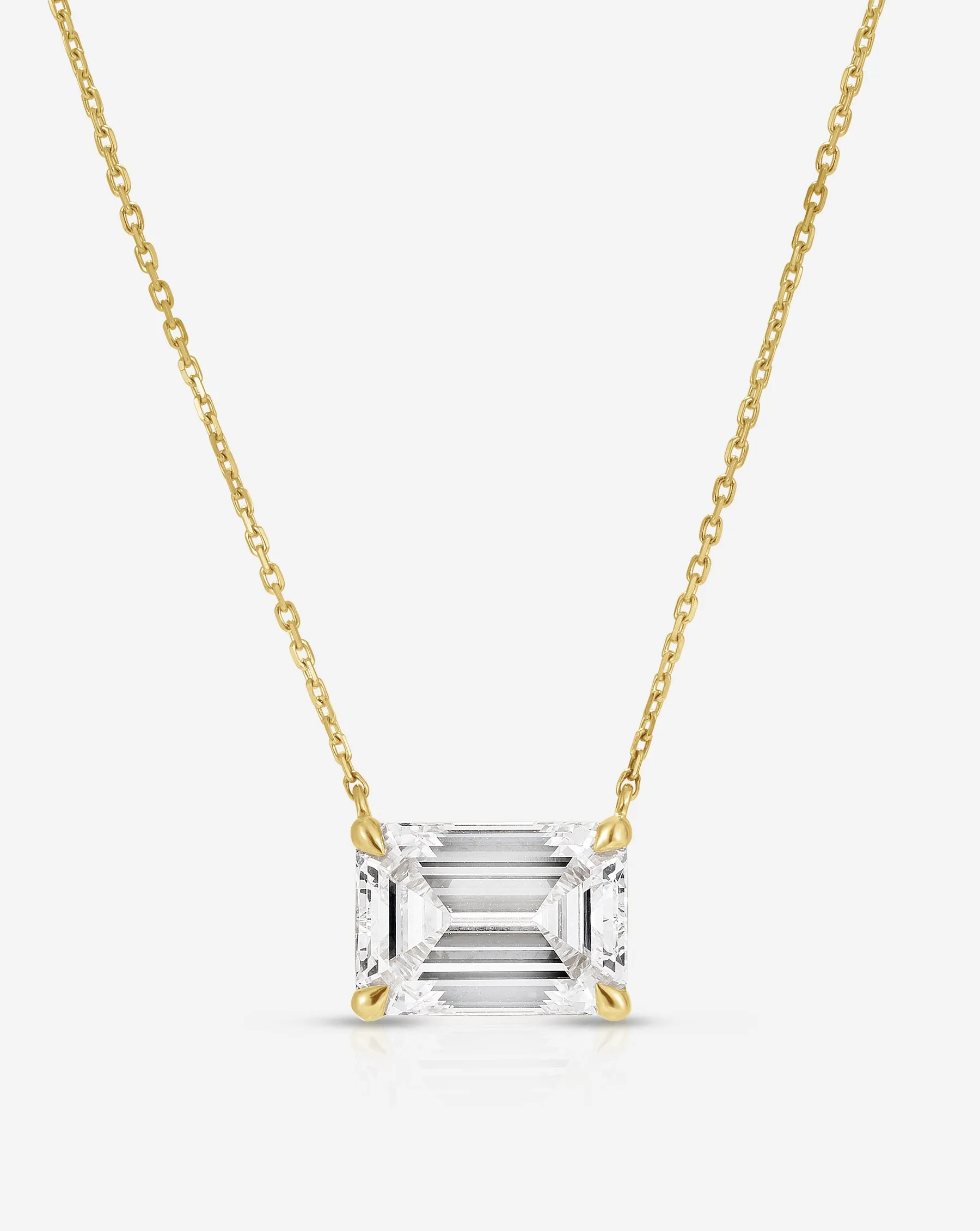 Emerald Lab Diamond Necklace