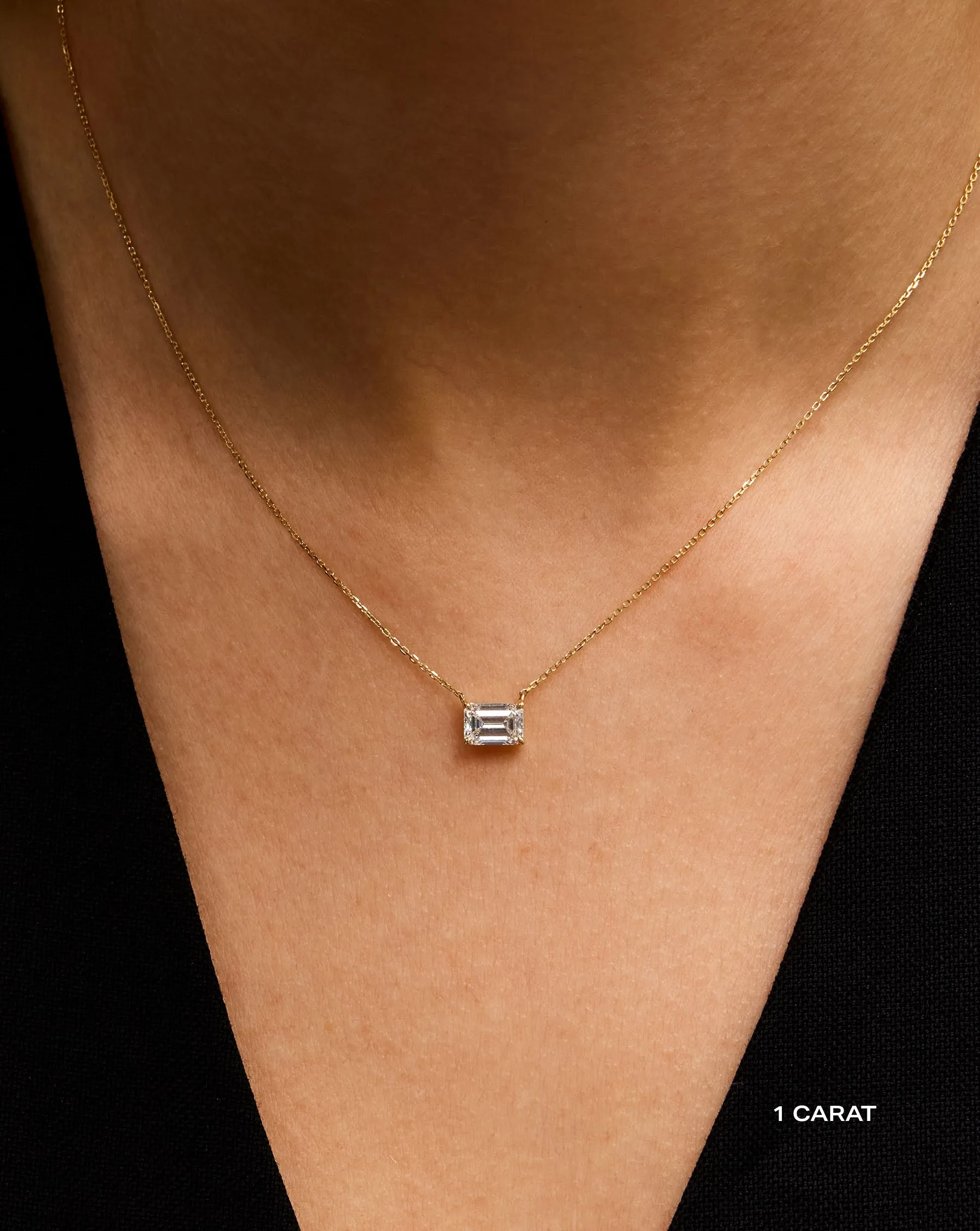 Emerald Lab Diamond Necklace
