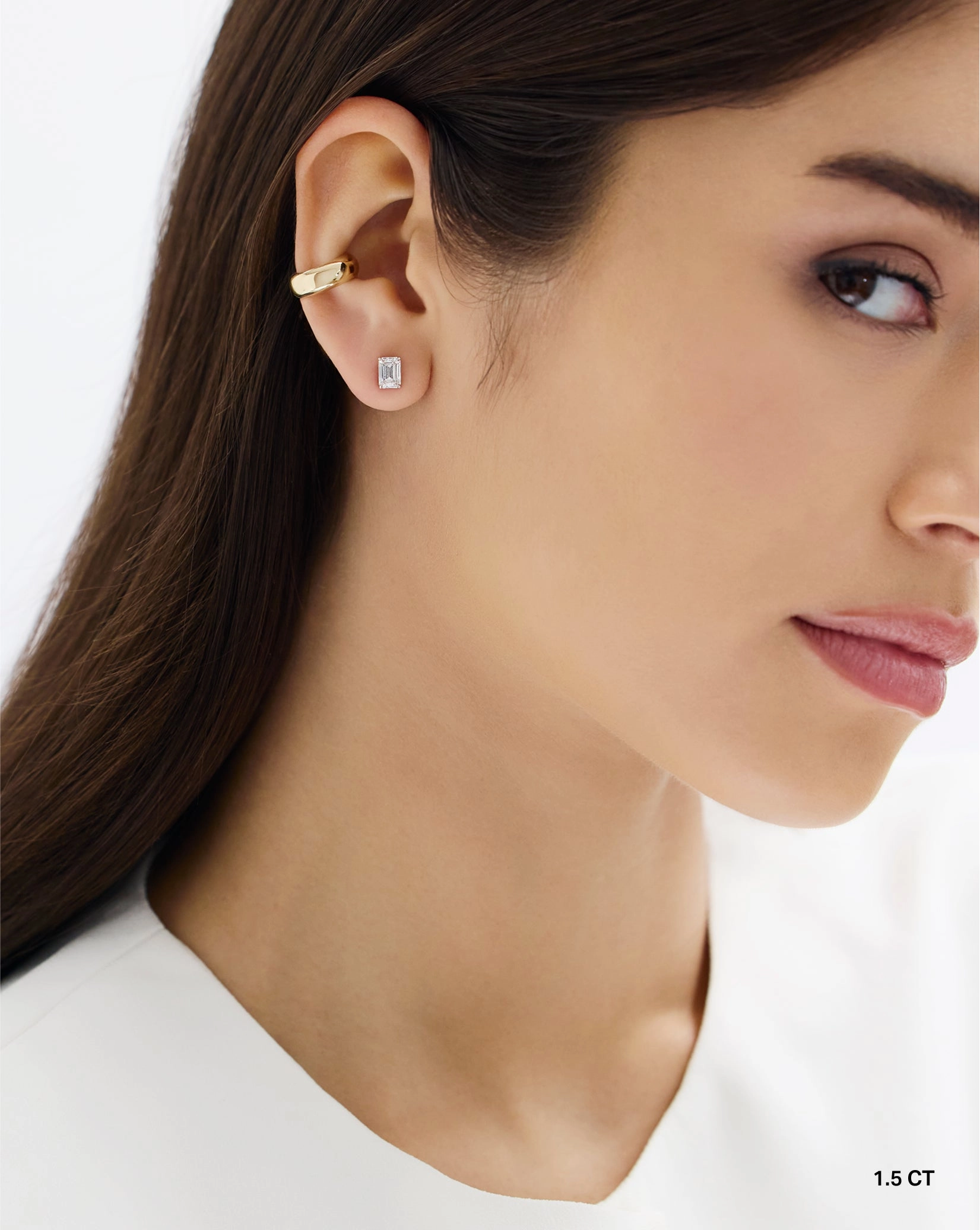 Emerald Lab Diamond Studs