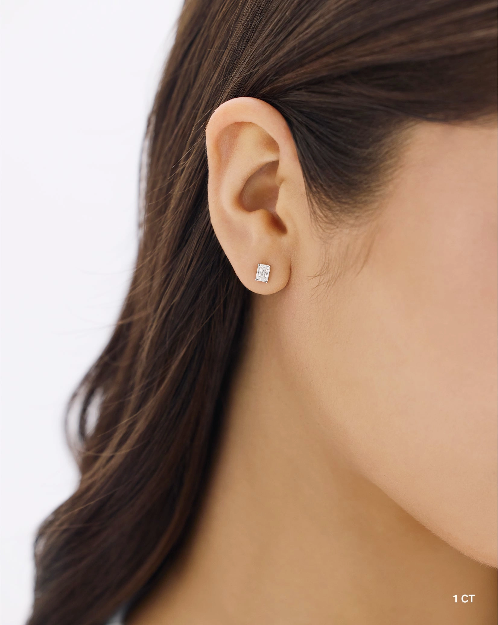 Emerald Lab Diamond Studs