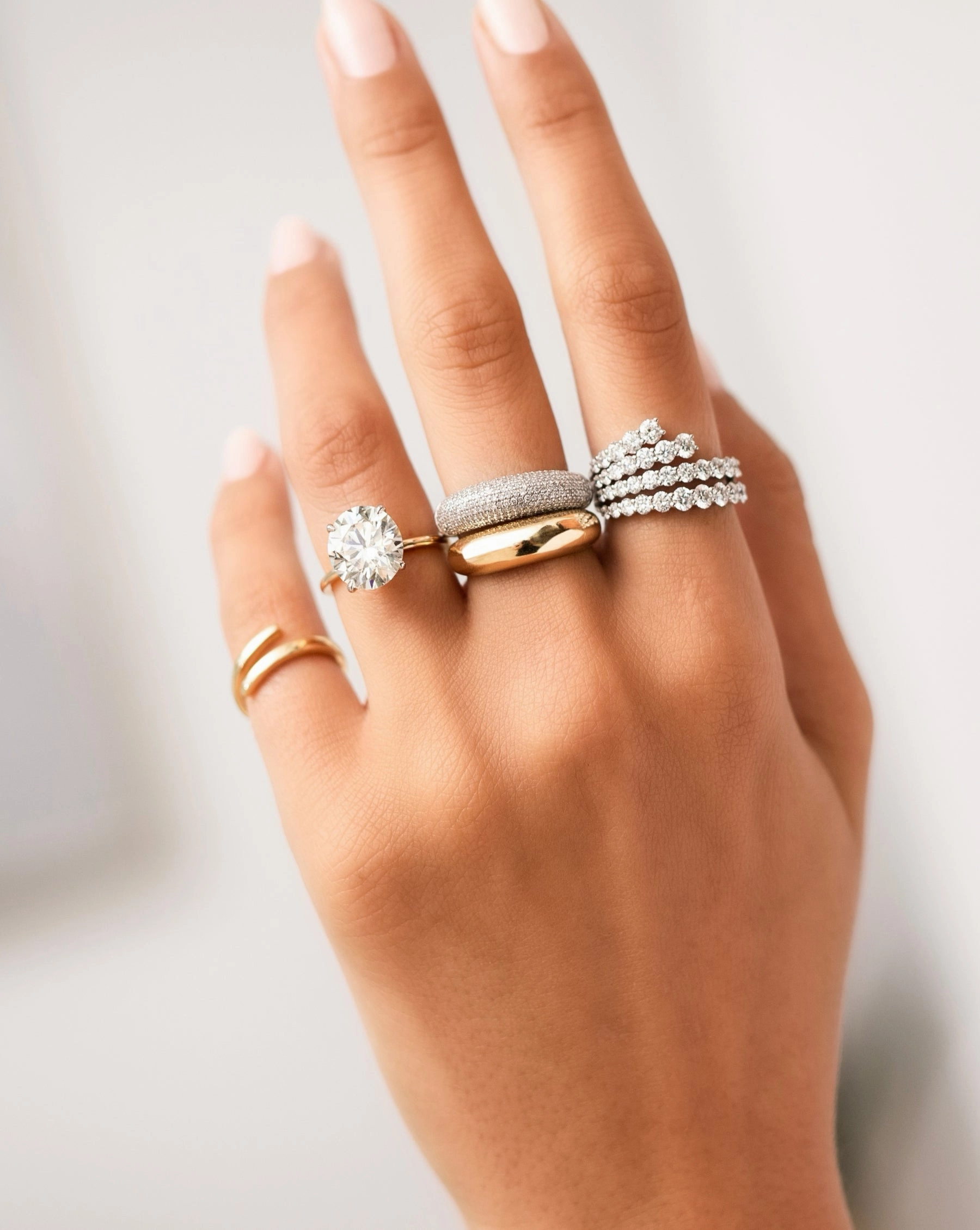 Fanned Diamond Statement Ring