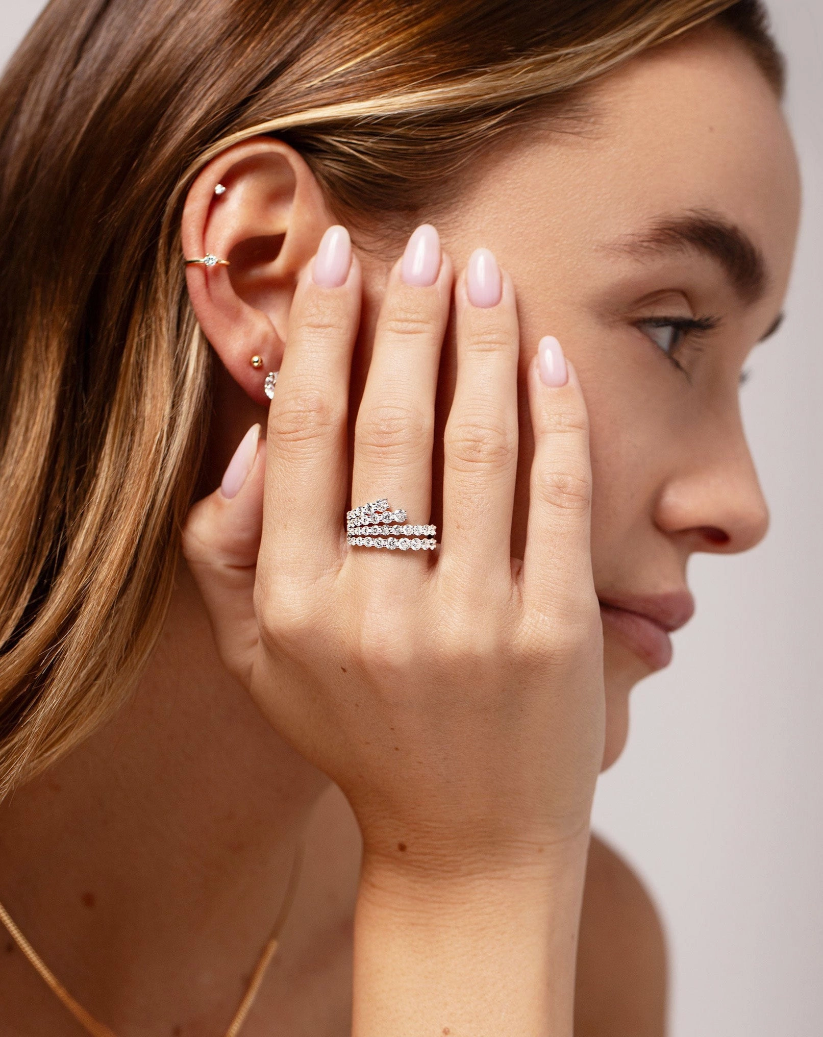 Fanned Diamond Statement Ring