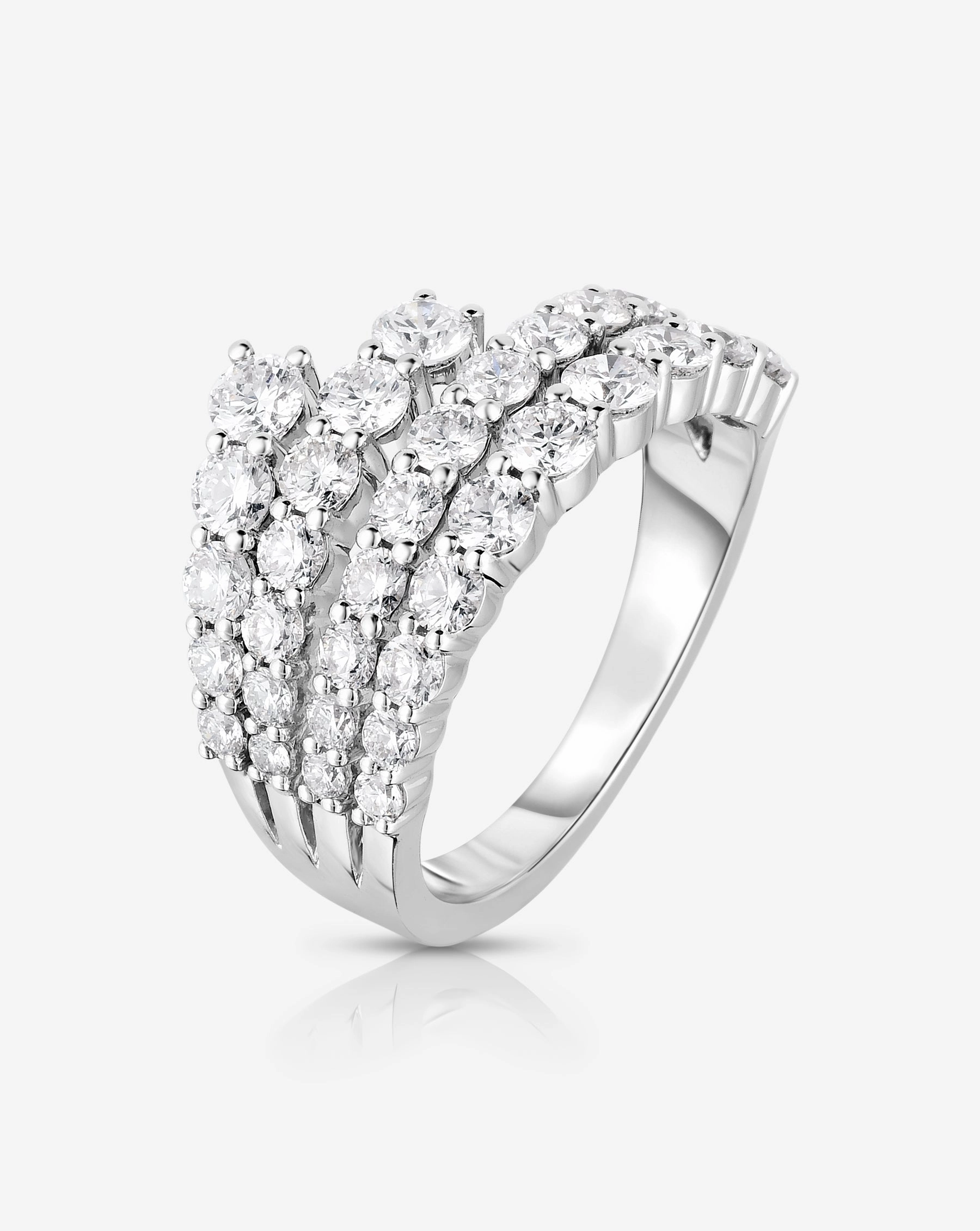 Fanned Diamond Statement Ring