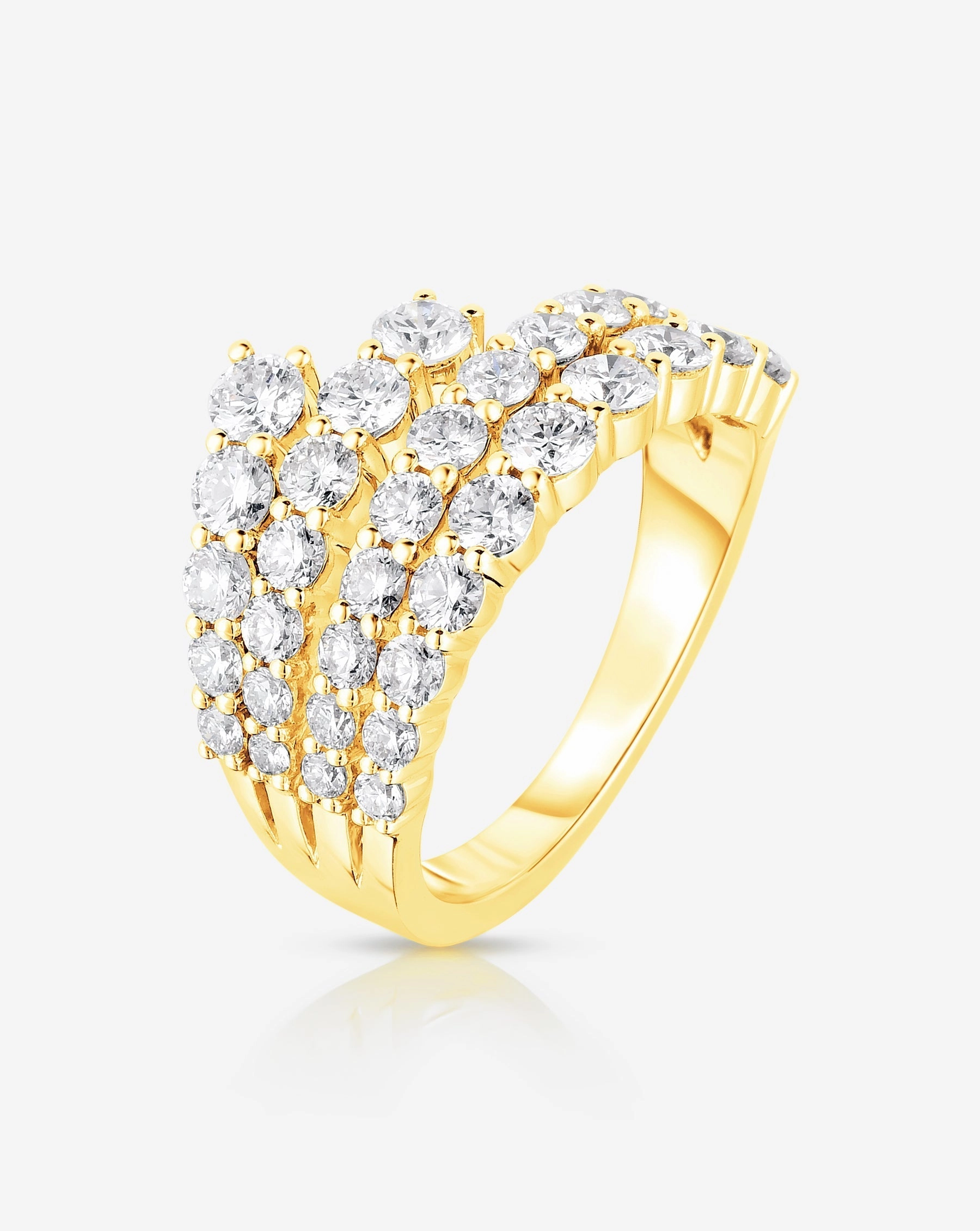 Fanned Diamond Statement Ring
