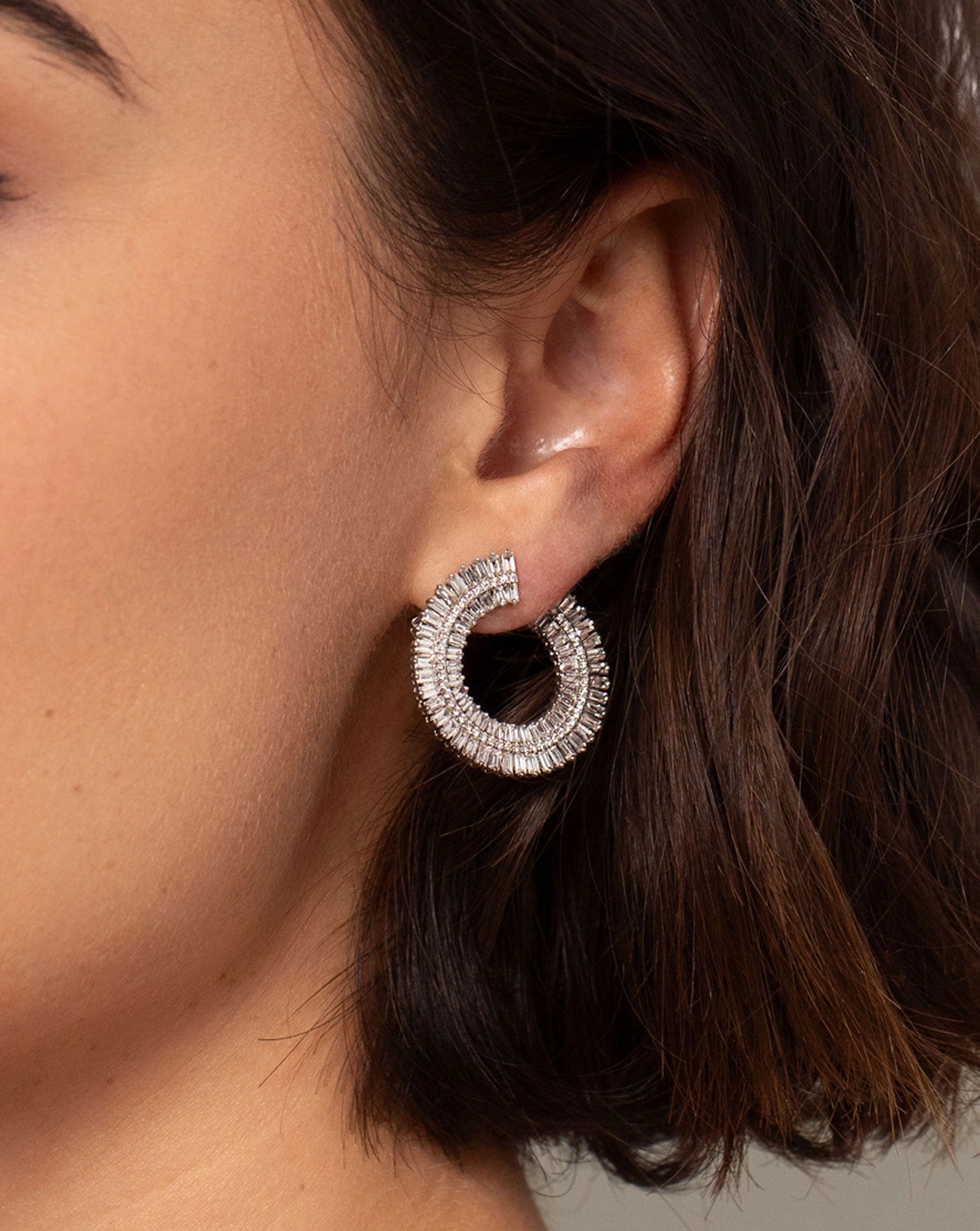 Fanned Lab Diamond Statement Earrings