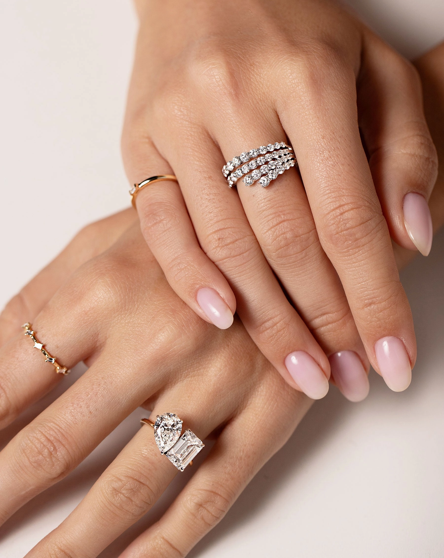 Fanned Lab Diamond Statement Ring
