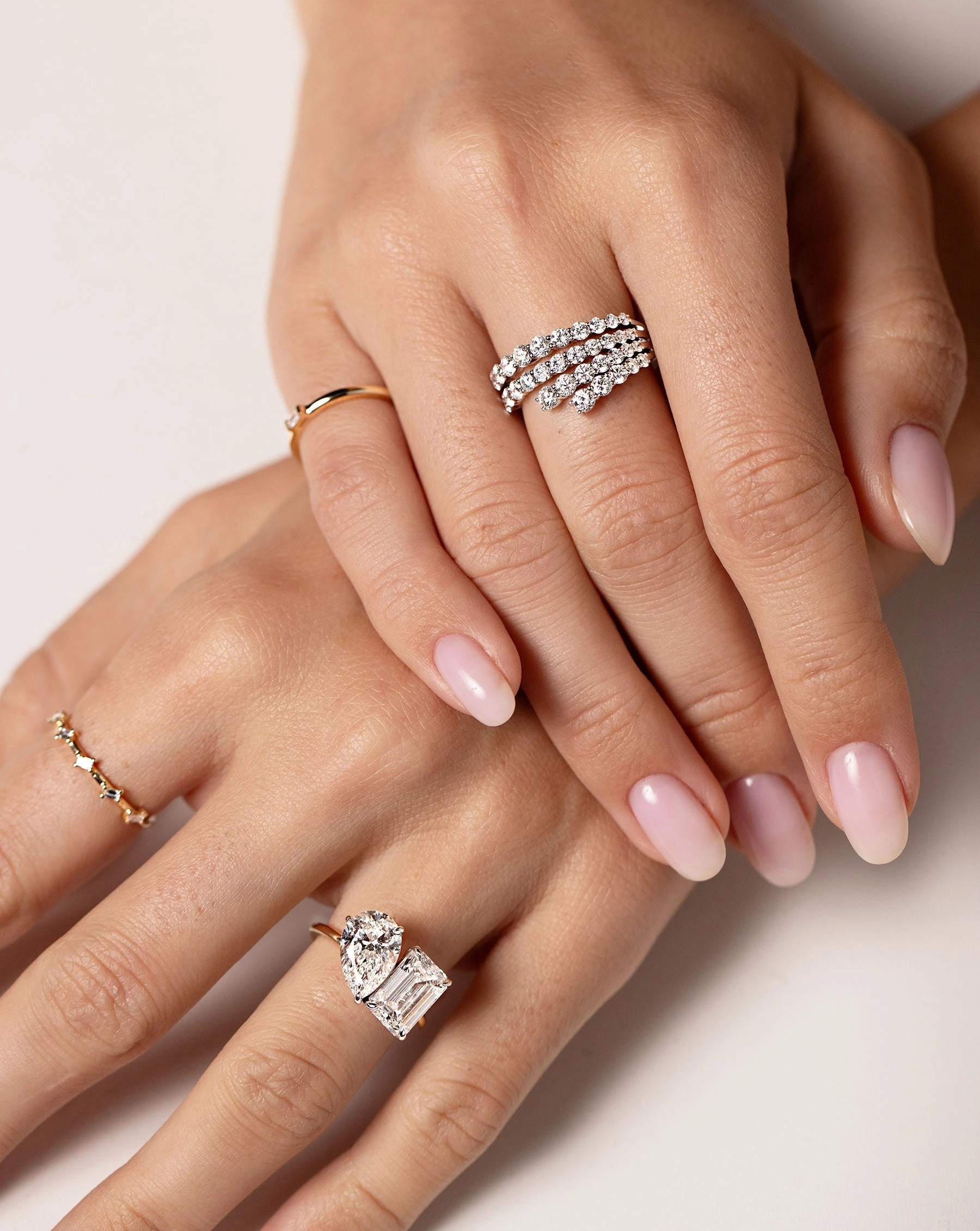 Fanned Lab Diamond Statement Ring