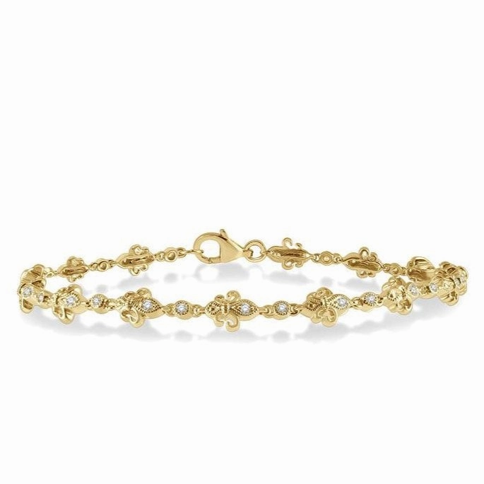 Fleur De Lis Diamond Bracelet