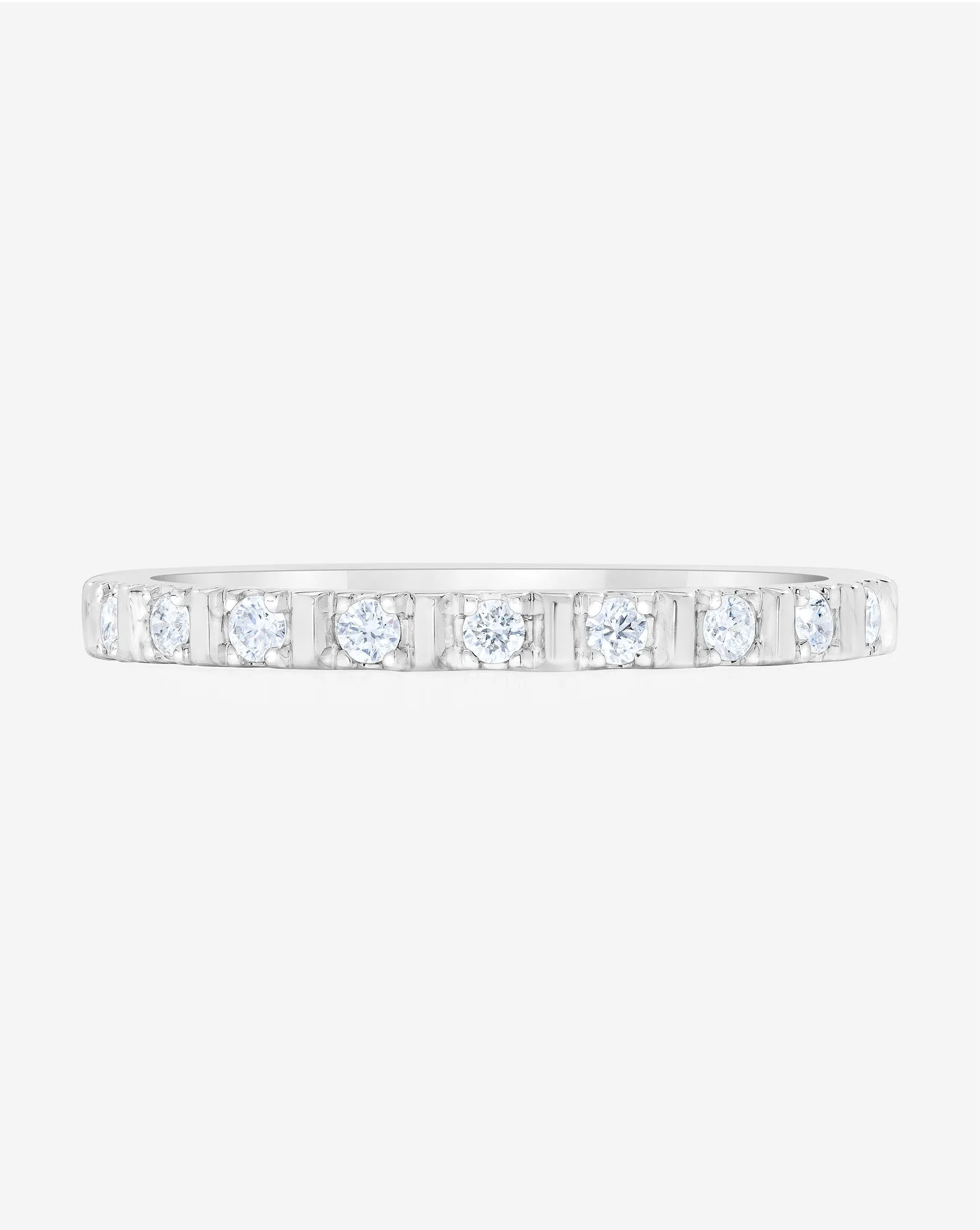 Fluted Diamond Ring