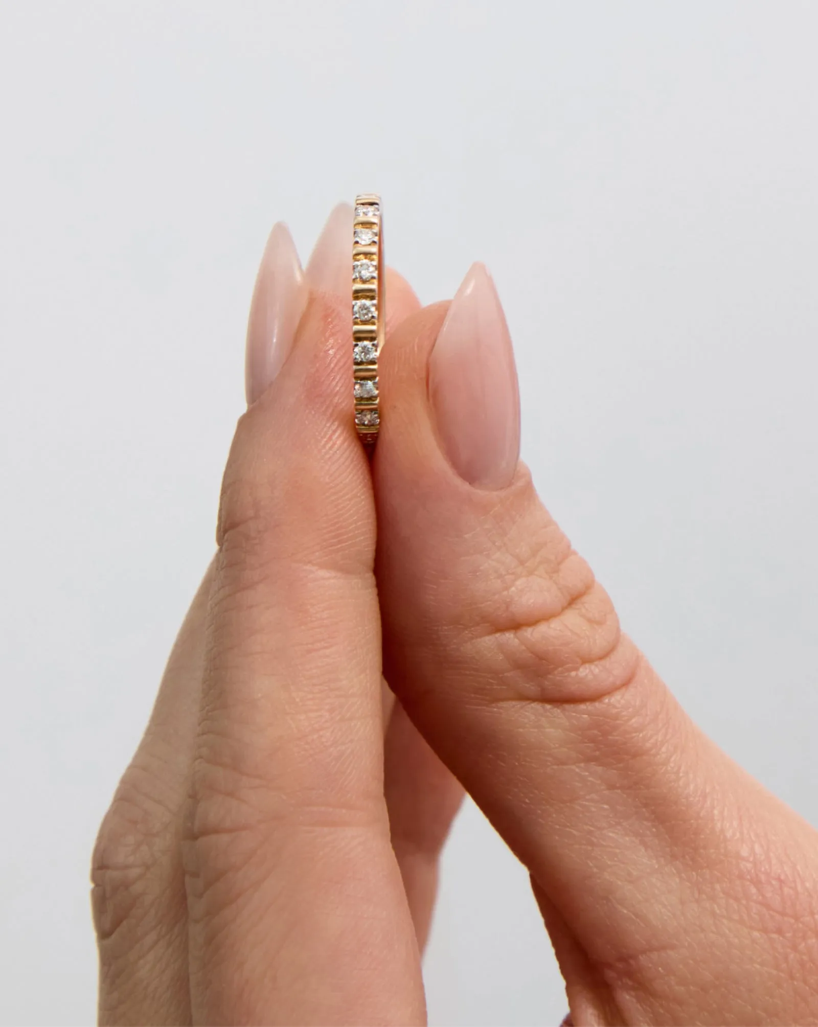 Fluted Diamond Ring