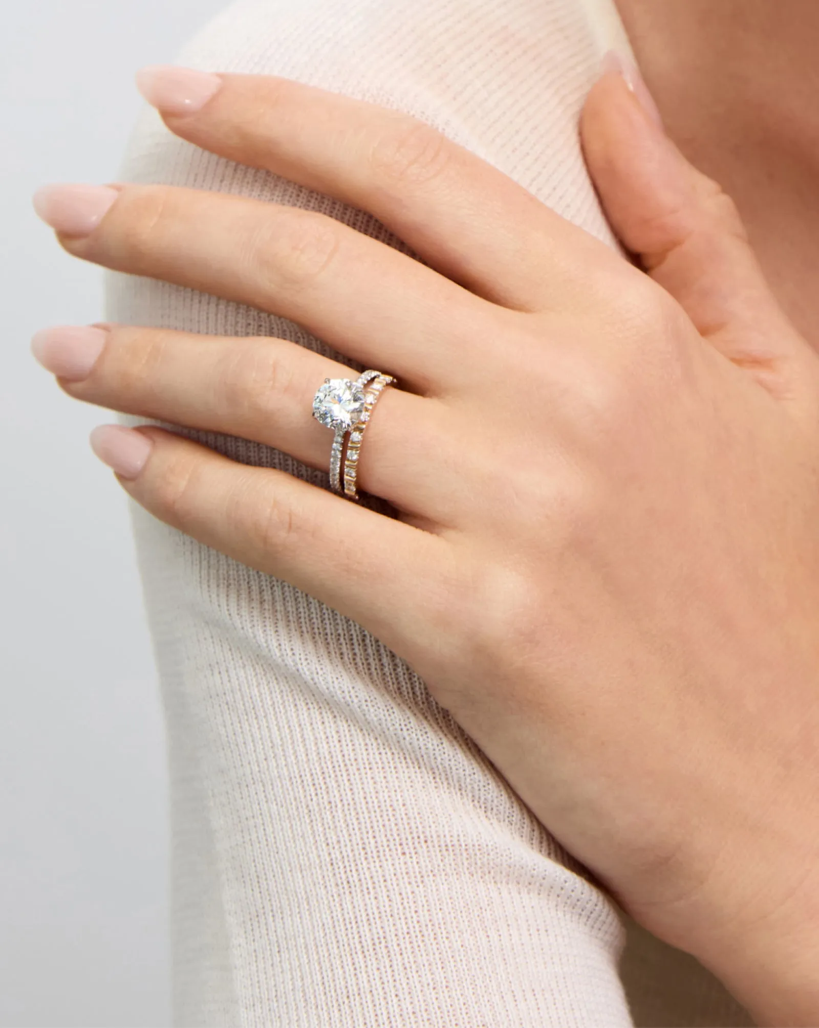 Fluted Diamond Ring
