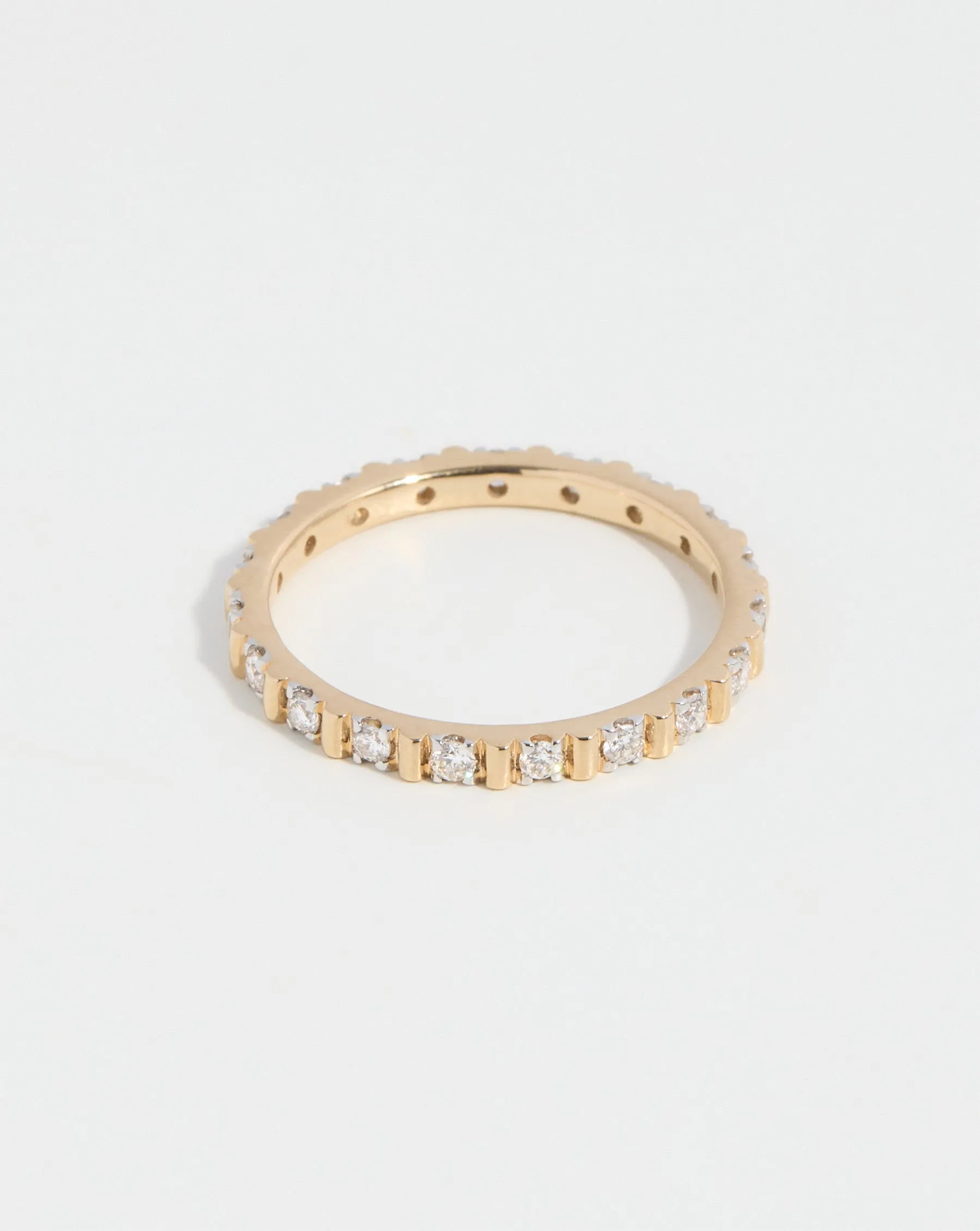 Fluted Diamond Ring