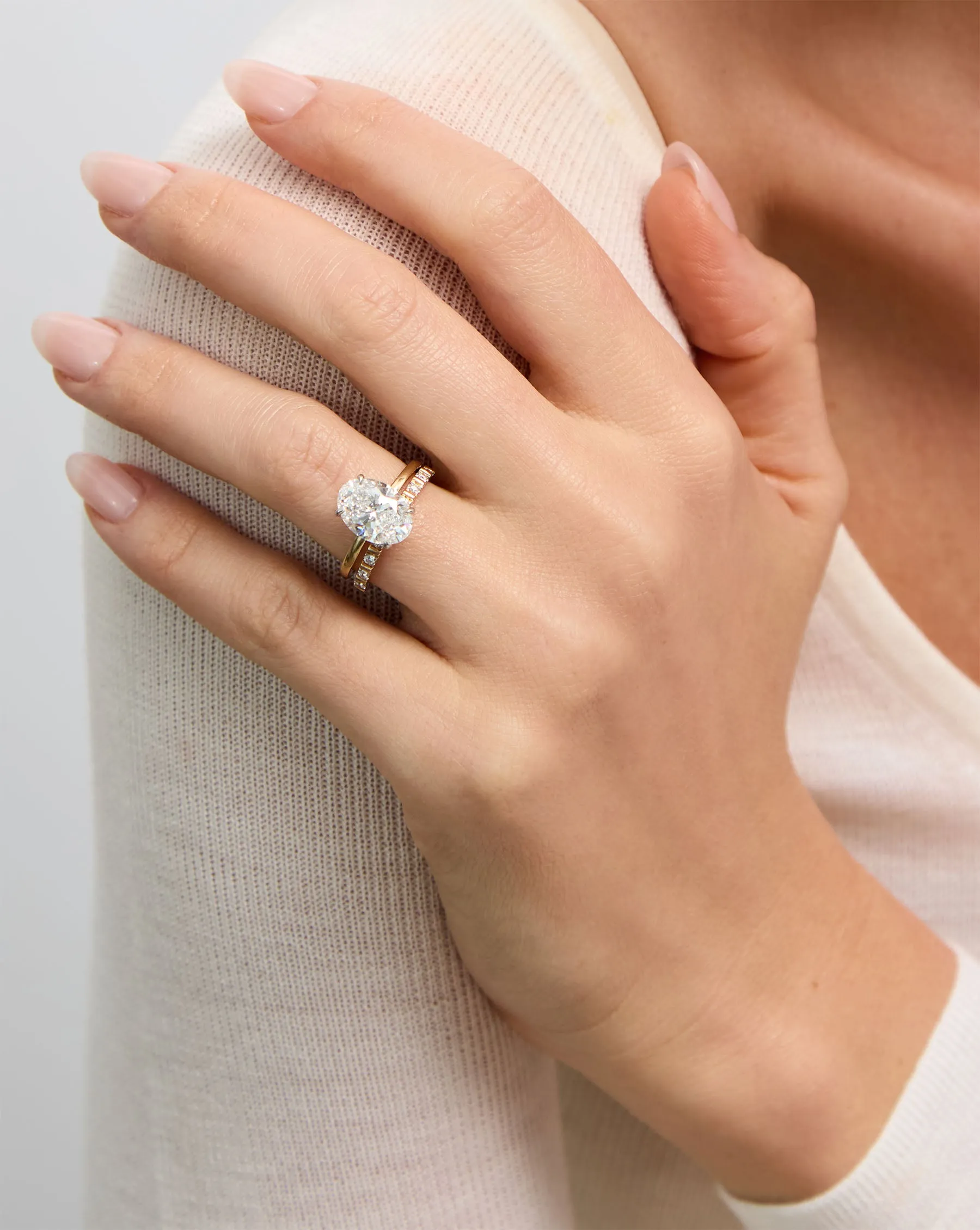 Fluted Diamond Ring