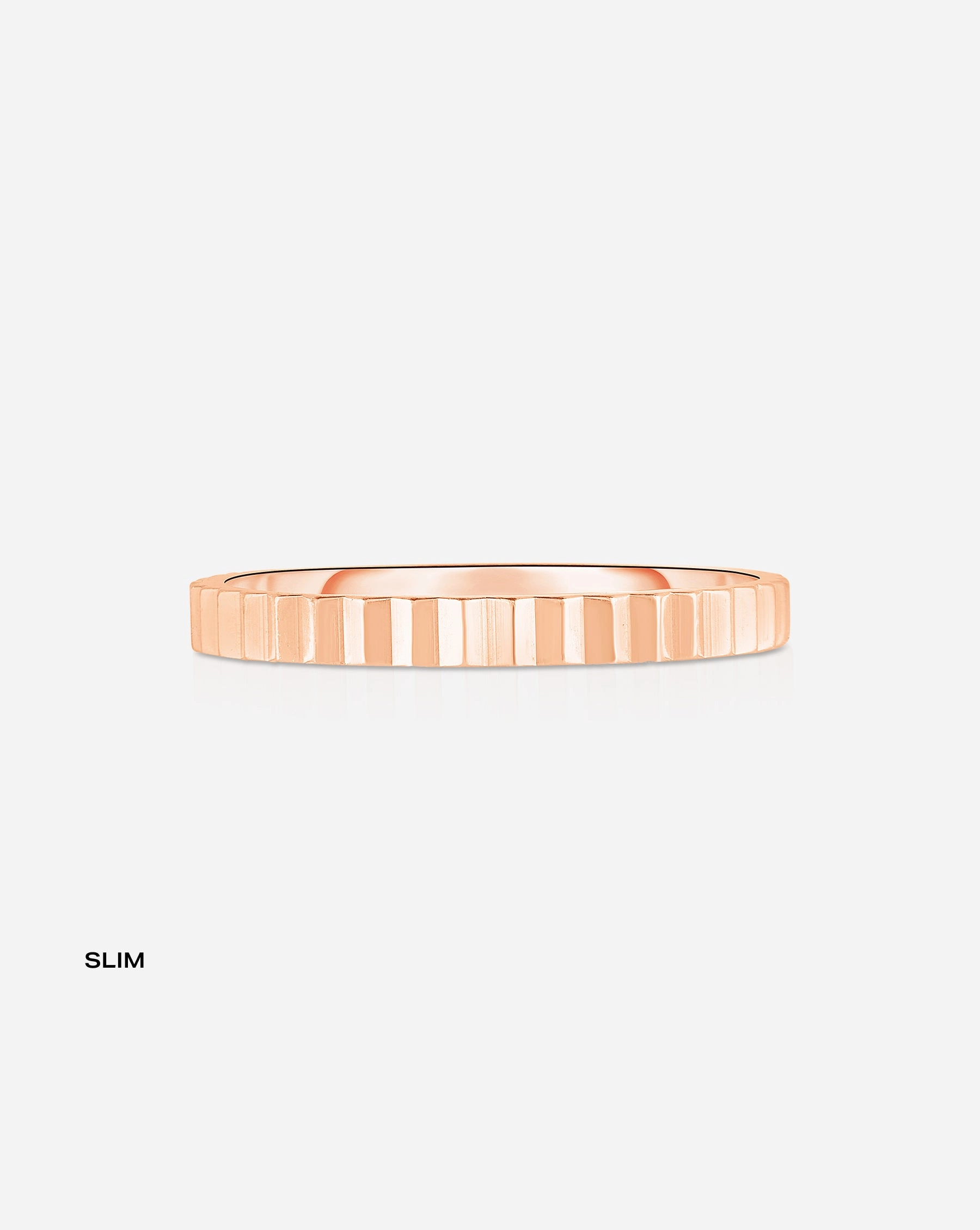 Fluted Gold Stackable Ring