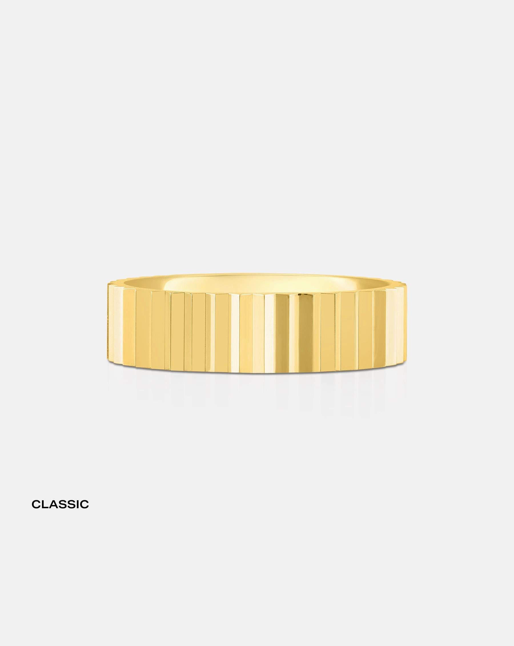 Fluted Gold Stackable Ring