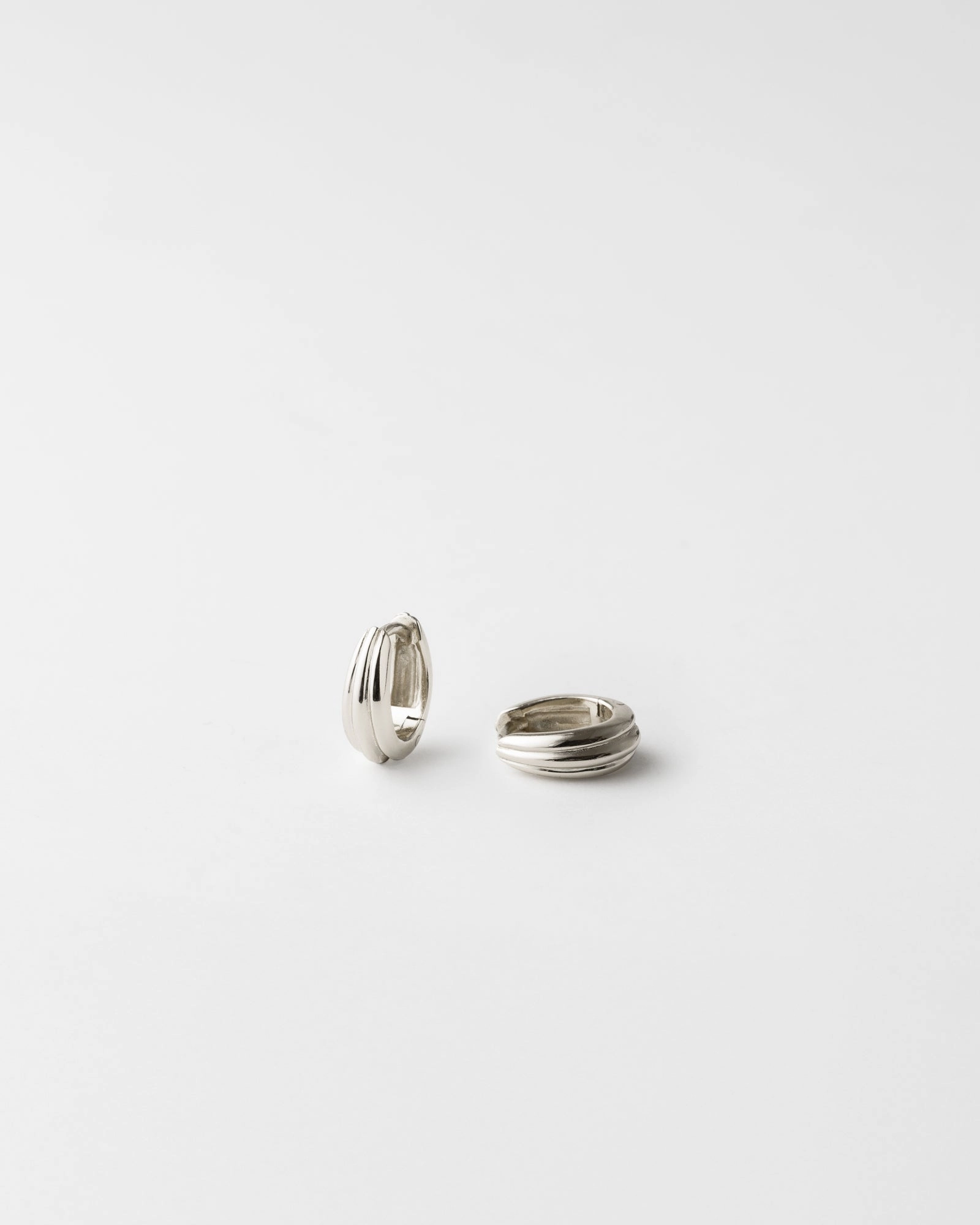 Fluted Huggie Hoops